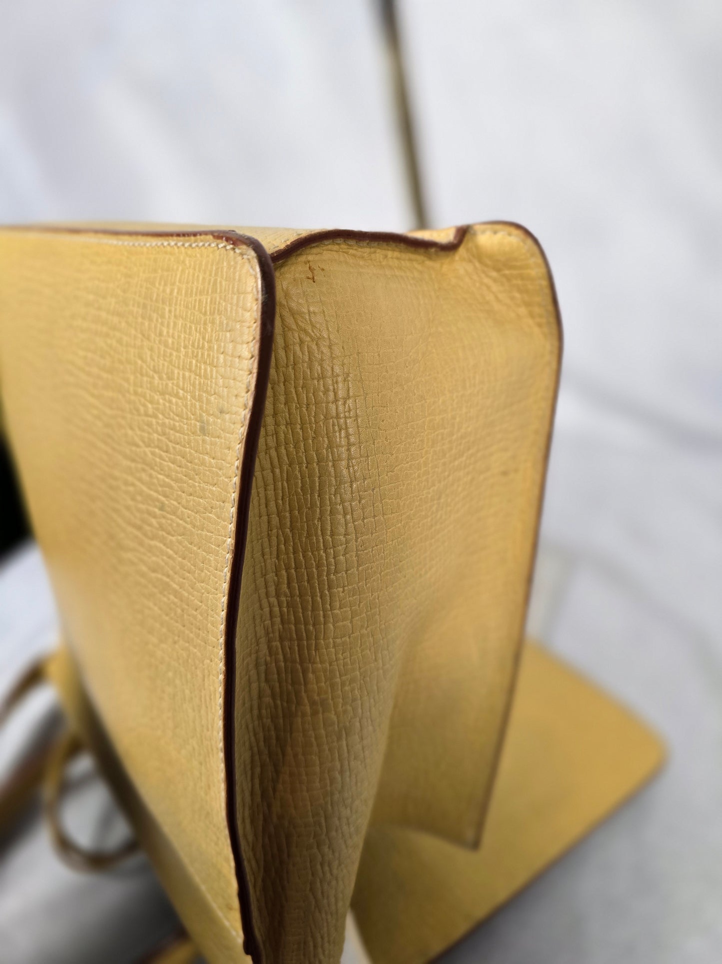 Loewe Barcelona Yellow Leather Two-Way Handbag