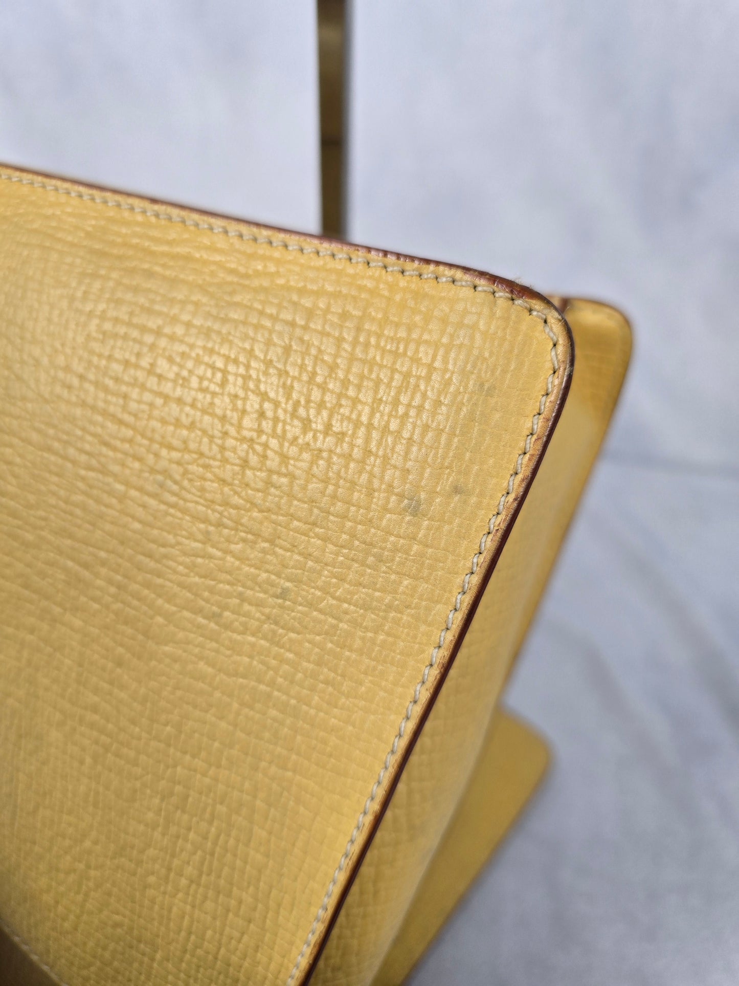 Loewe Barcelona Yellow Leather Two-Way Handbag