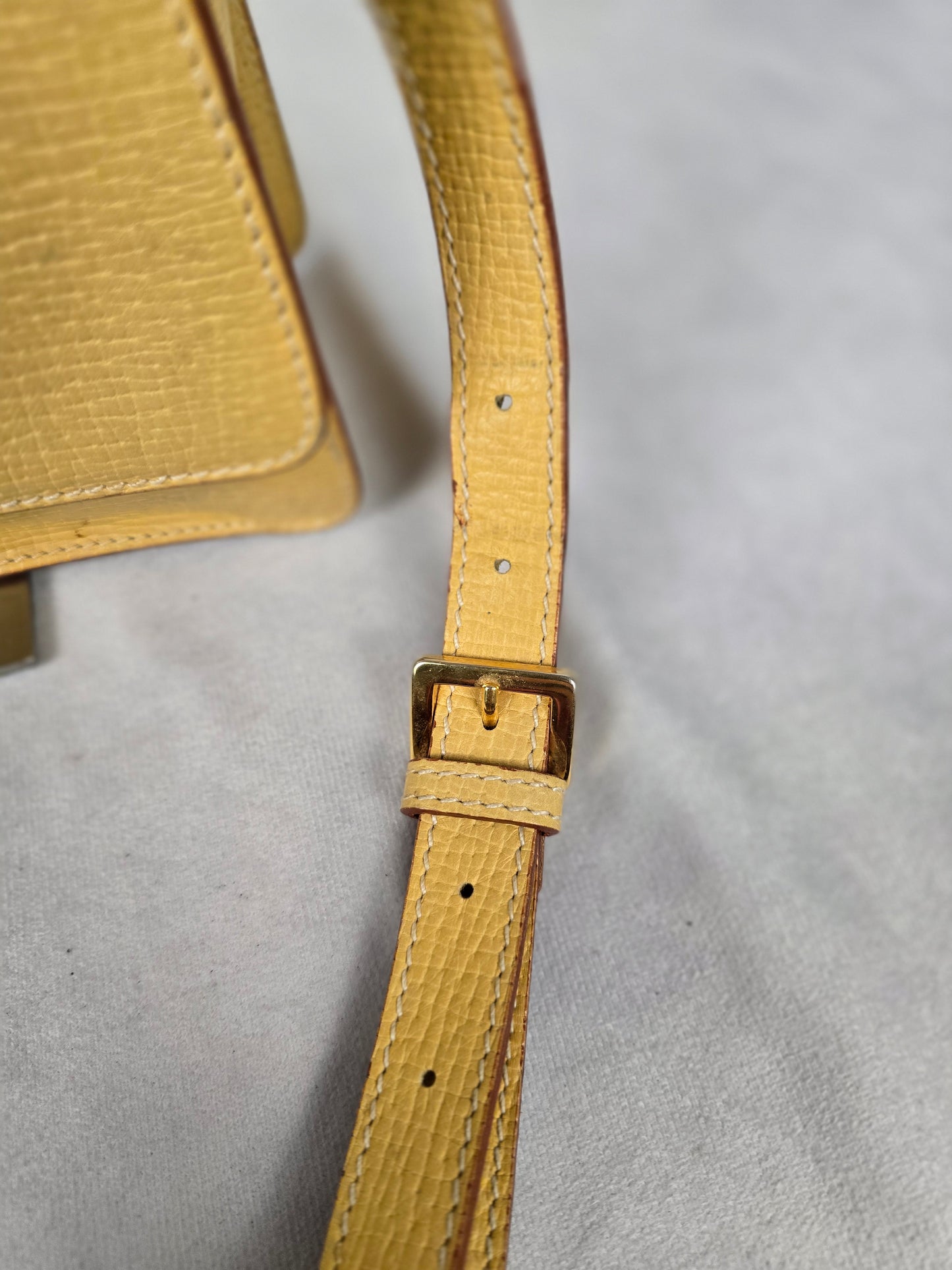 Loewe Barcelona Yellow Leather Two-Way Handbag
