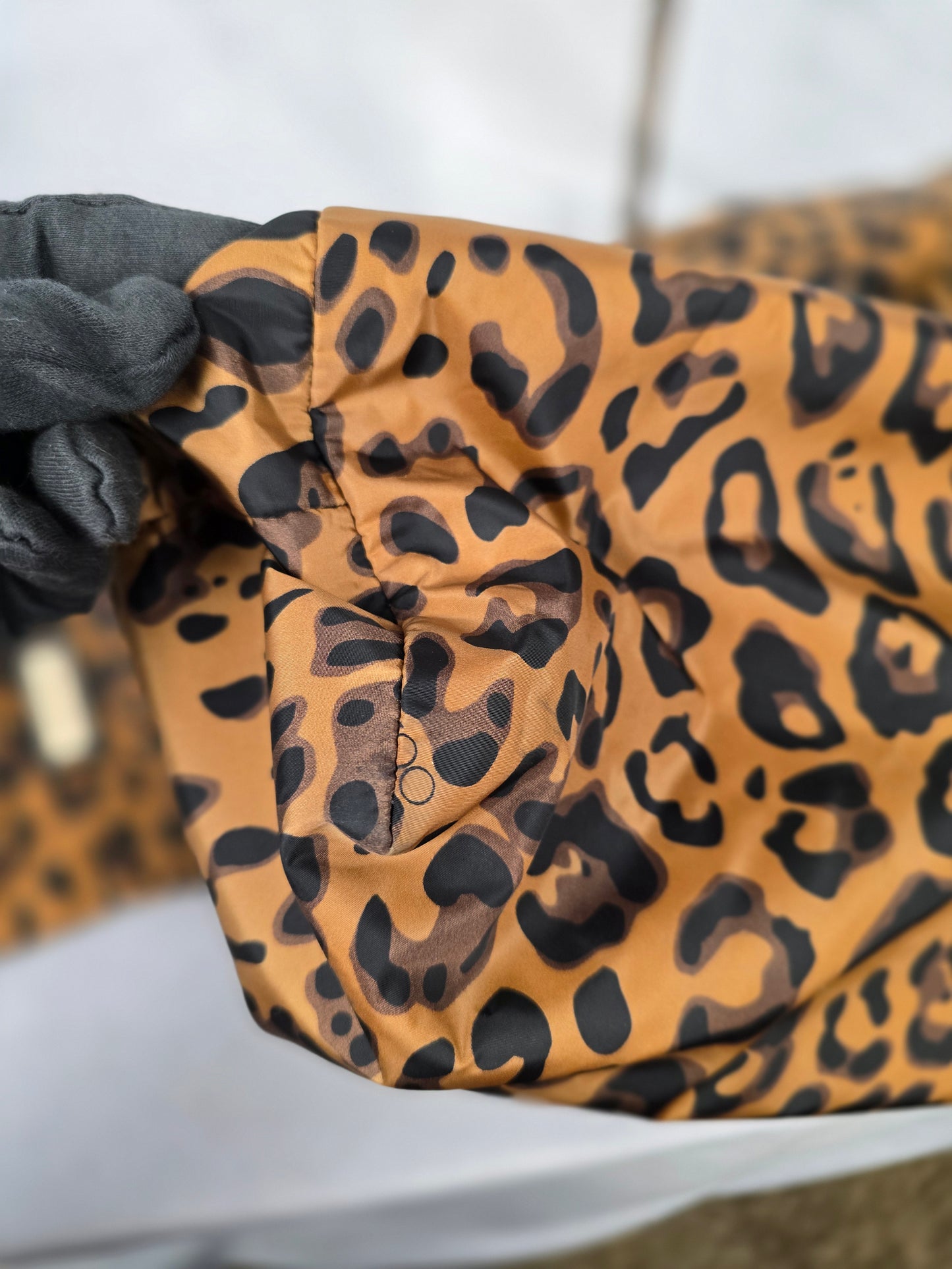 Jimmy Choo Nylon Leopard Tote