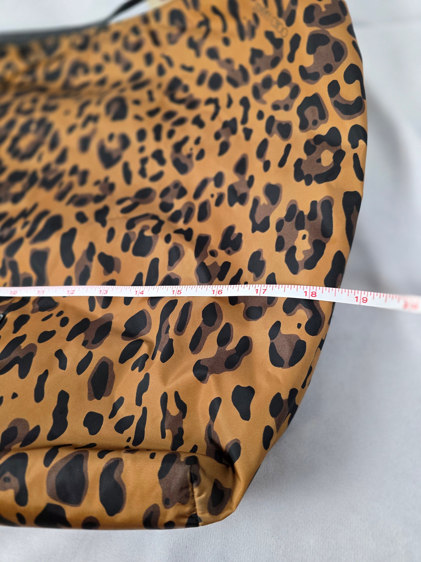 Jimmy Choo Nylon Leopard Tote
