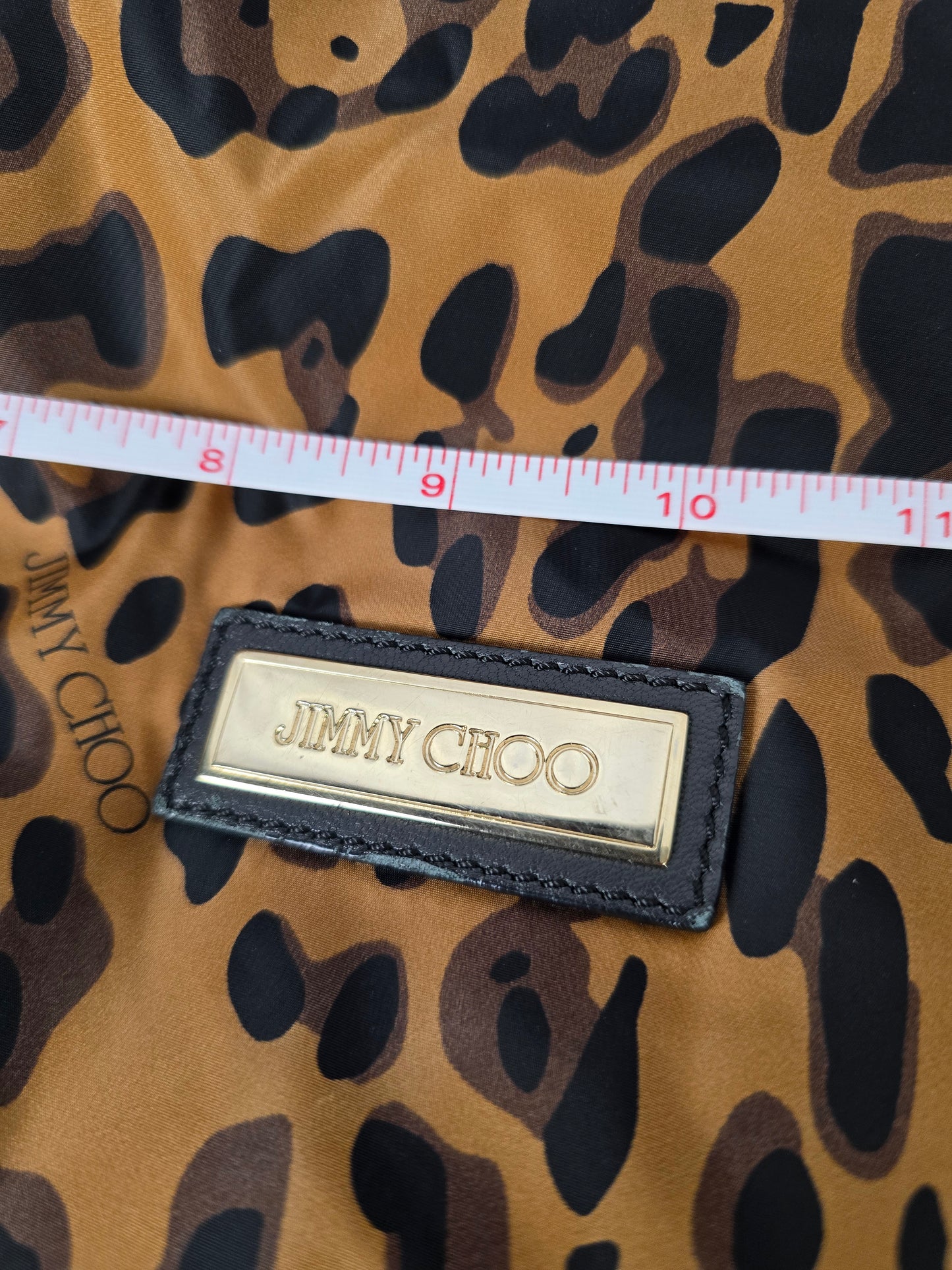 Jimmy Choo Nylon Leopard Tote