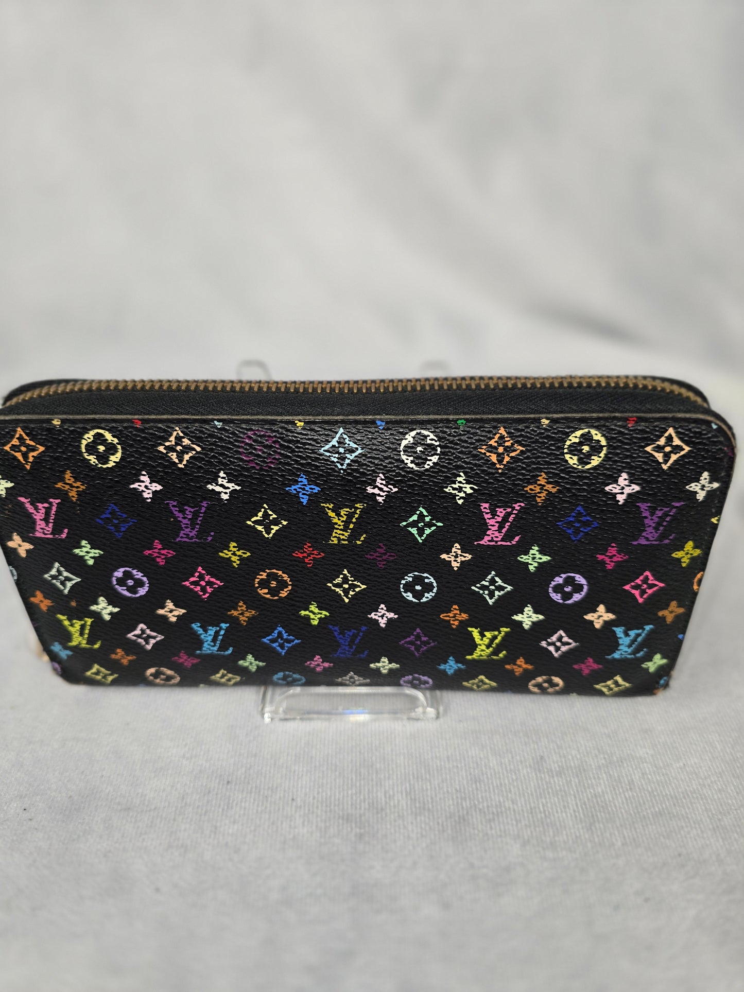 Louis Vuitton Murakami Black Zippy Wallet