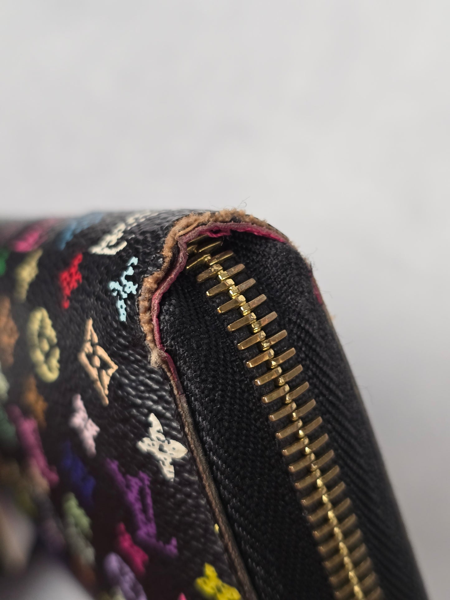 Louis Vuitton Murakami Black Zippy Wallet
