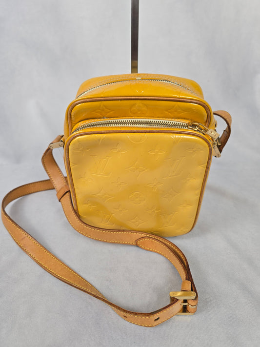Louis Vuitton Yellow Monogram Vernis Wooster Crossbody