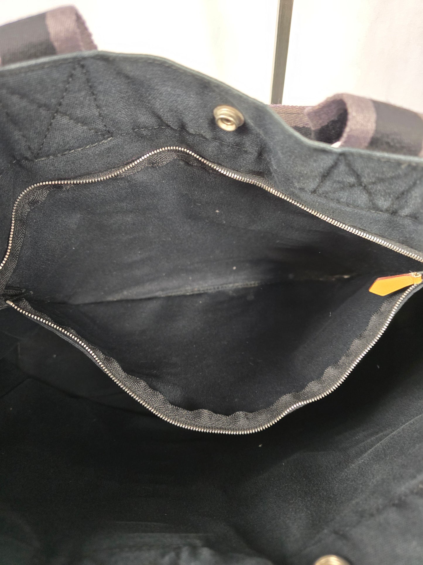 Hermes Fourre-Tout MM Black Canvas Tote
