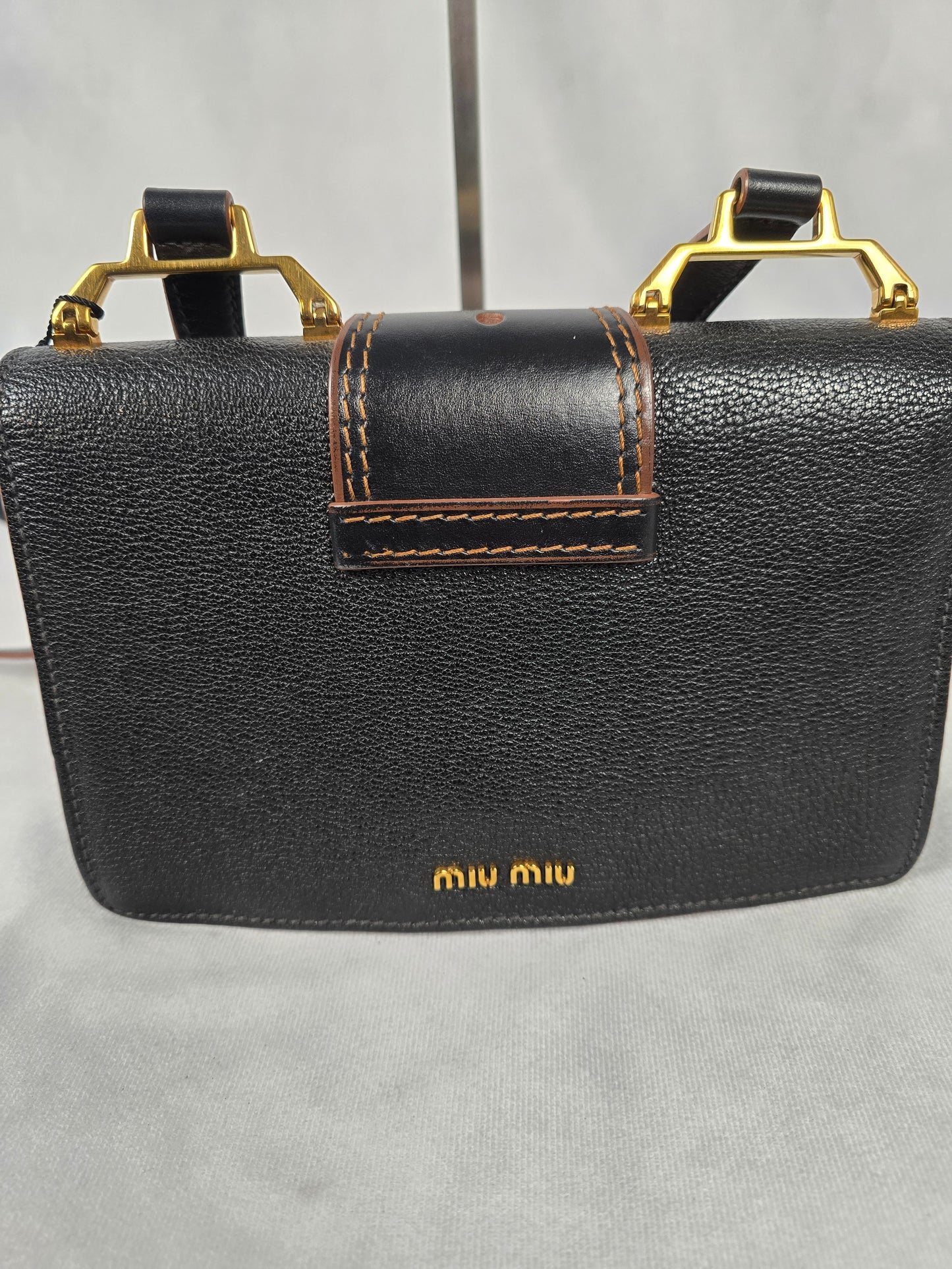 Miu Miu Black Madras Crystal Jewel Embelished Crossbody