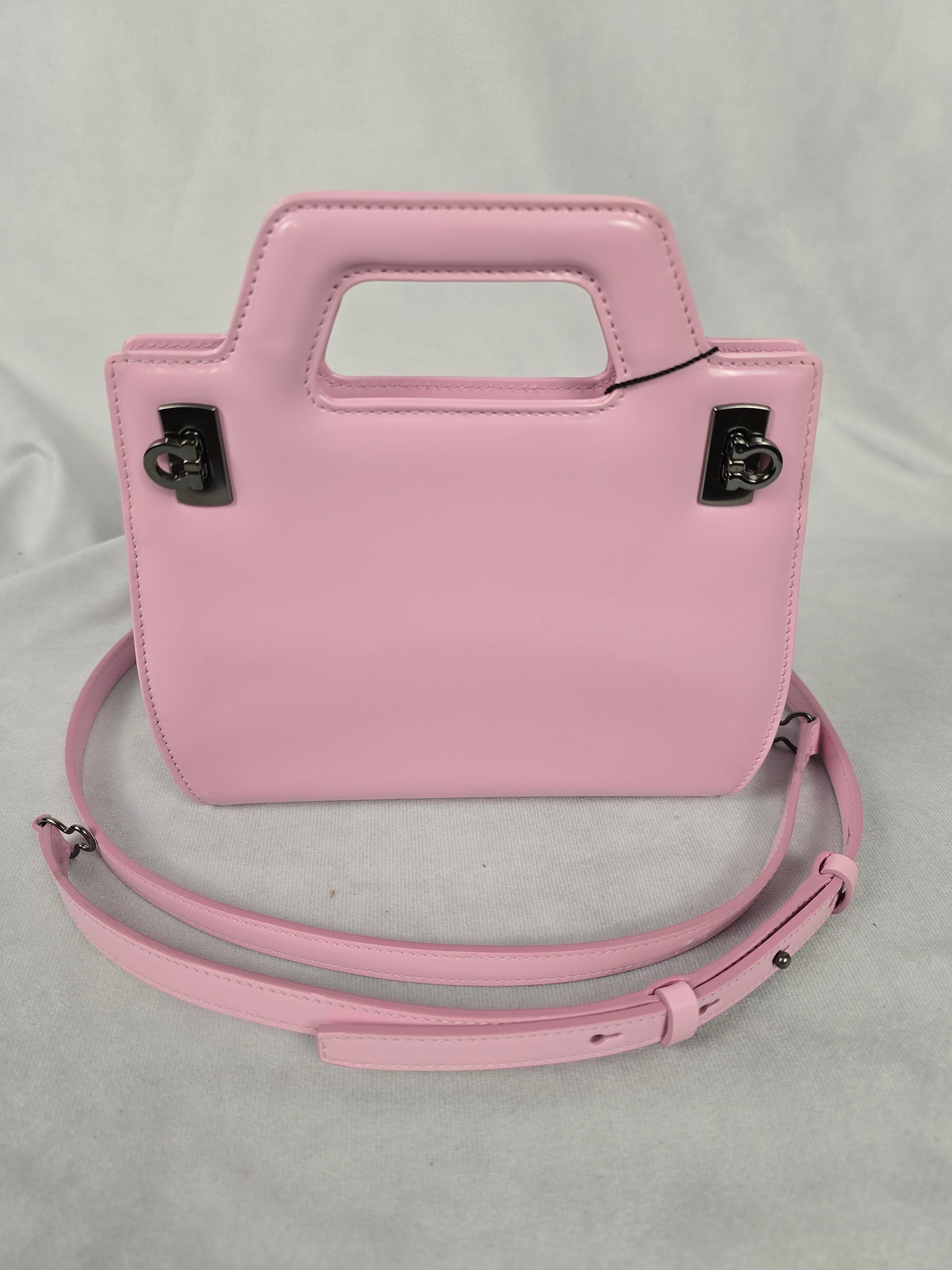 Ferragamo Wanda Mini Bubblegum Pink Calfskin Shoulder Bag