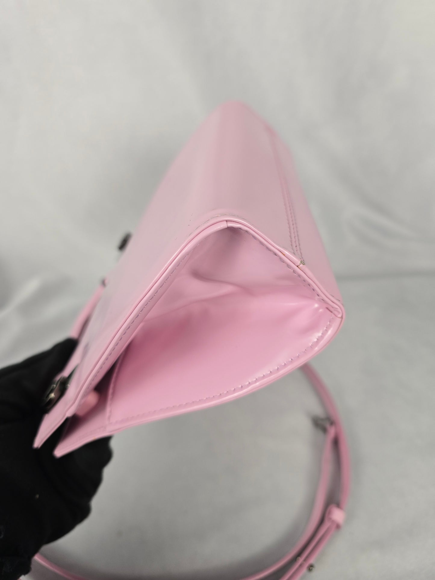 Ferragamo Wanda Mini Bubblegum Pink Calfskin Shoulder Bag