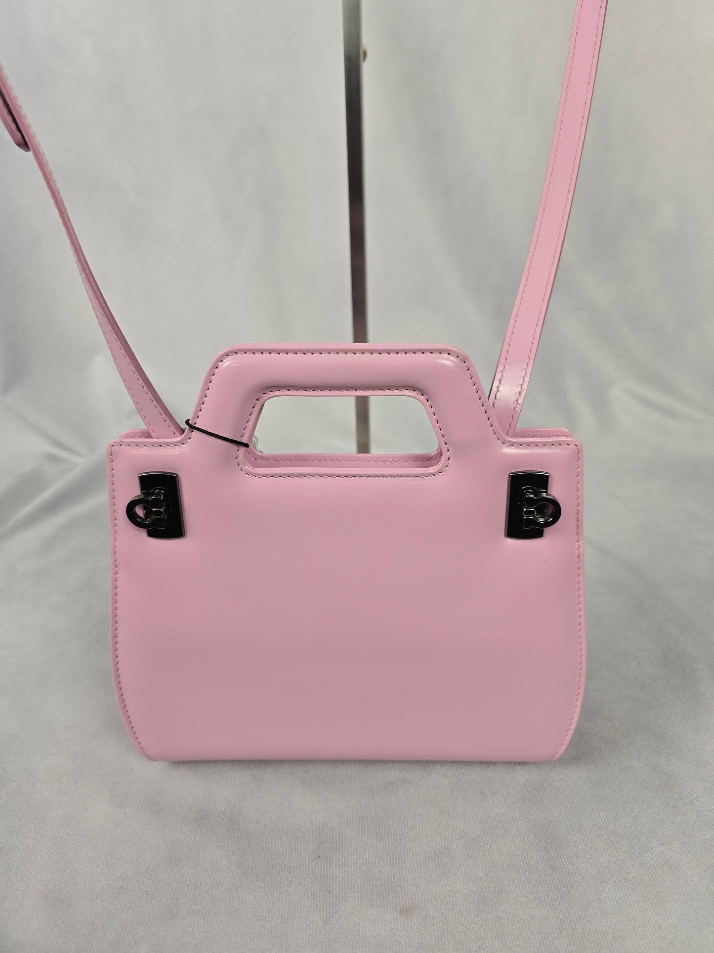 Ferragamo Wanda Mini Bubblegum Pink Calfskin Shoulder Bag