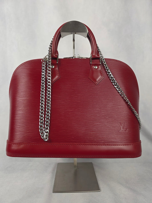 Louis Vuitton Red Epi Alma PM