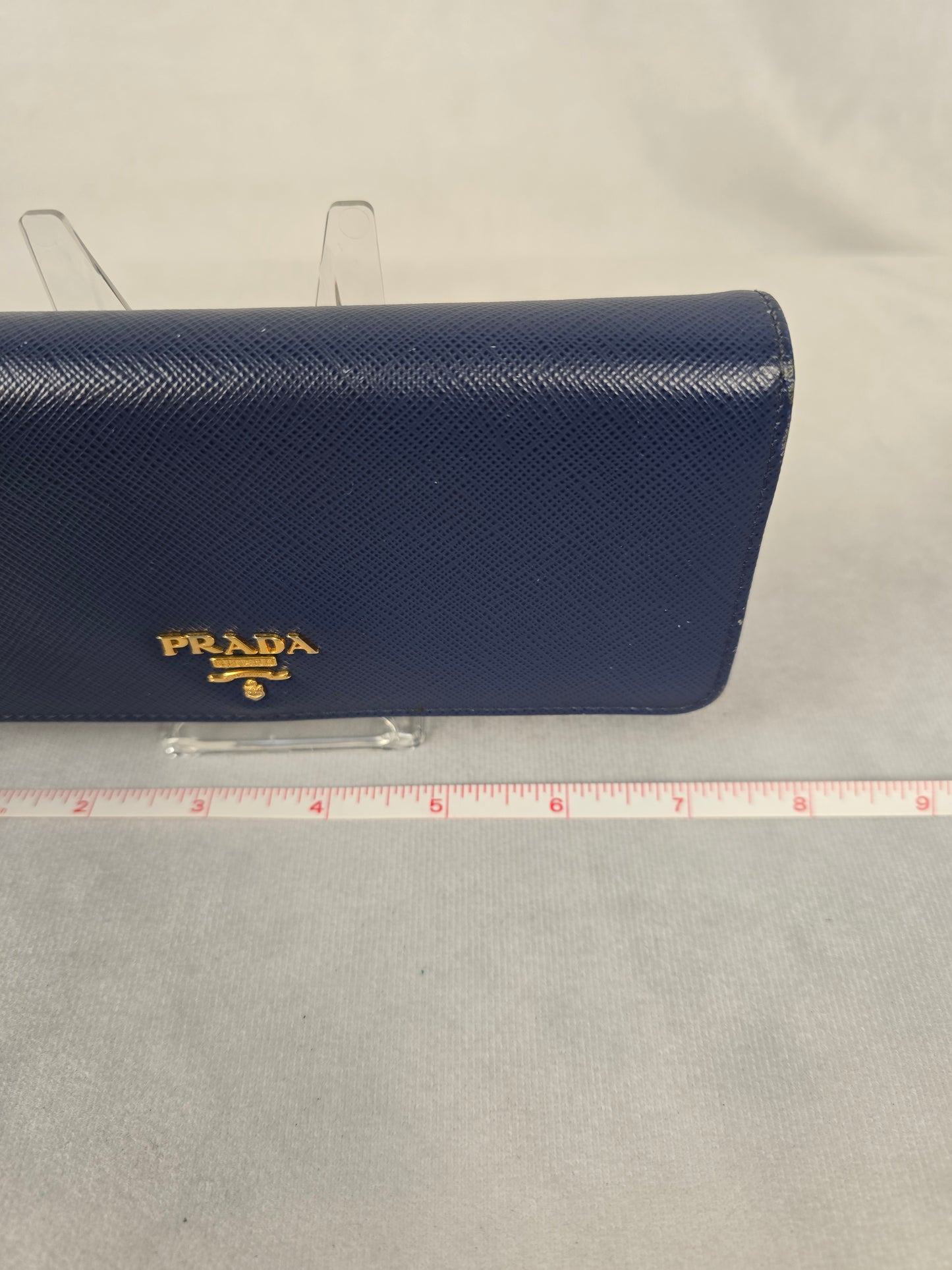 Prada Blue Saffiano Wallet