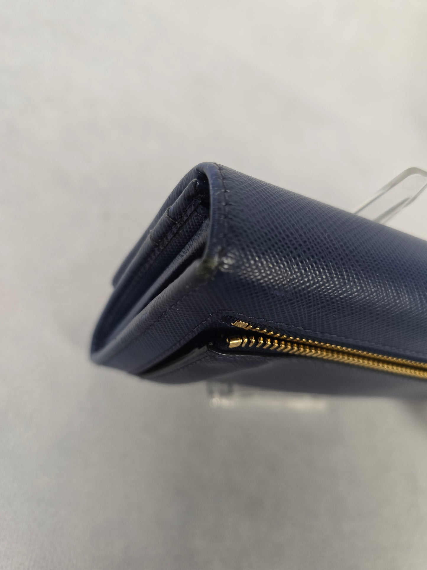 Prada Blue Saffiano Wallet