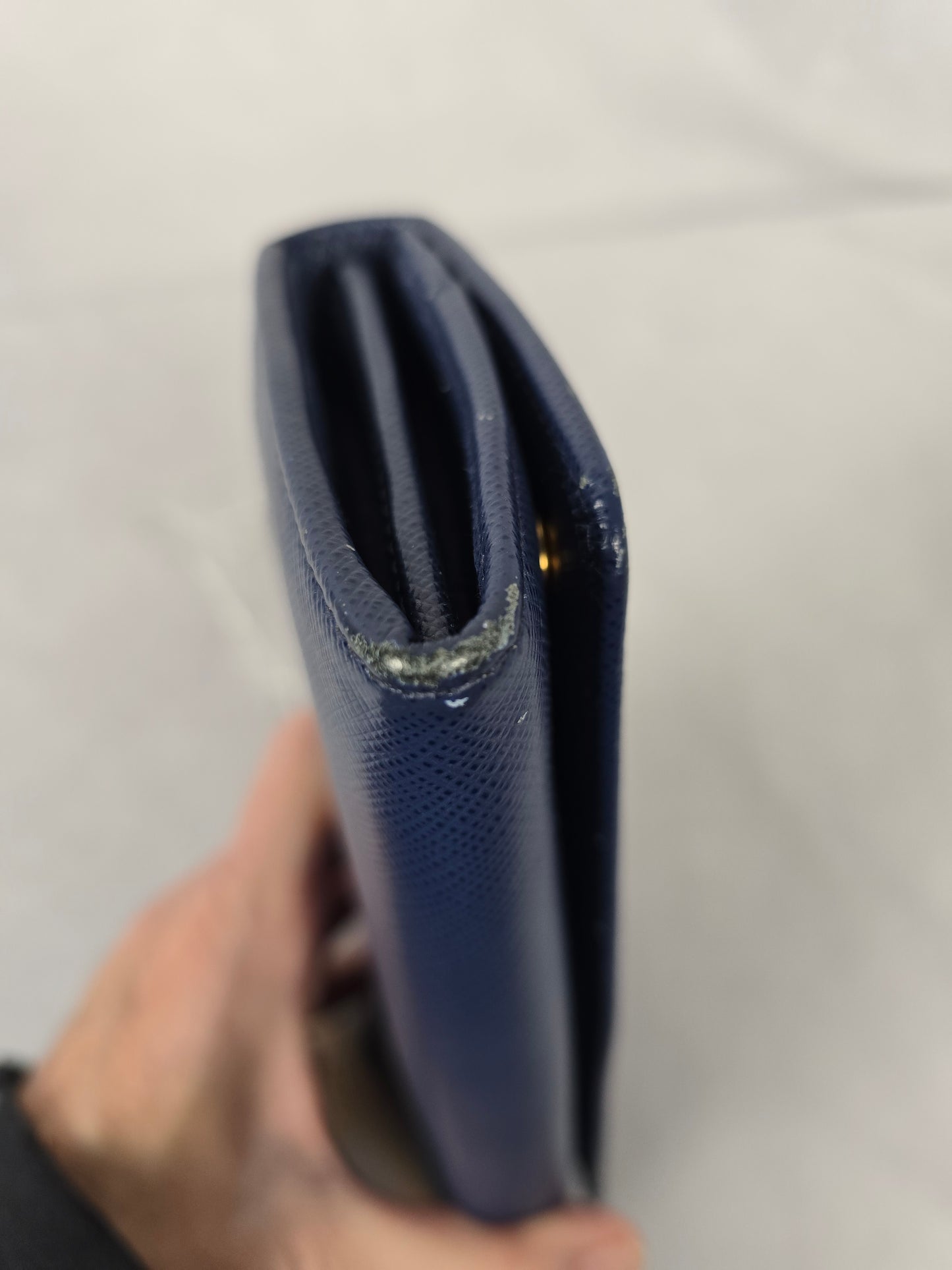 Prada Blue Saffiano Wallet