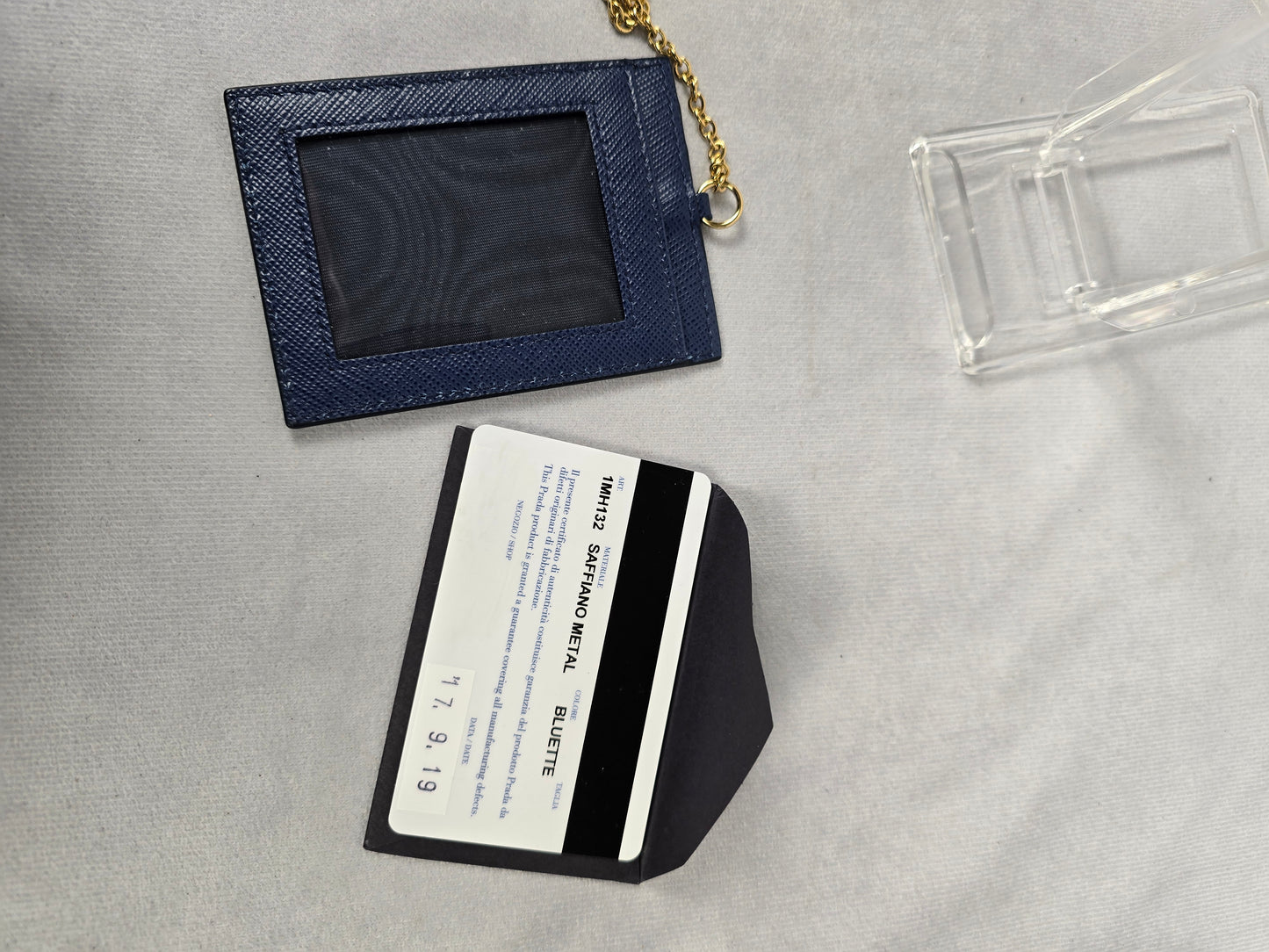 Prada Blue Saffiano Wallet