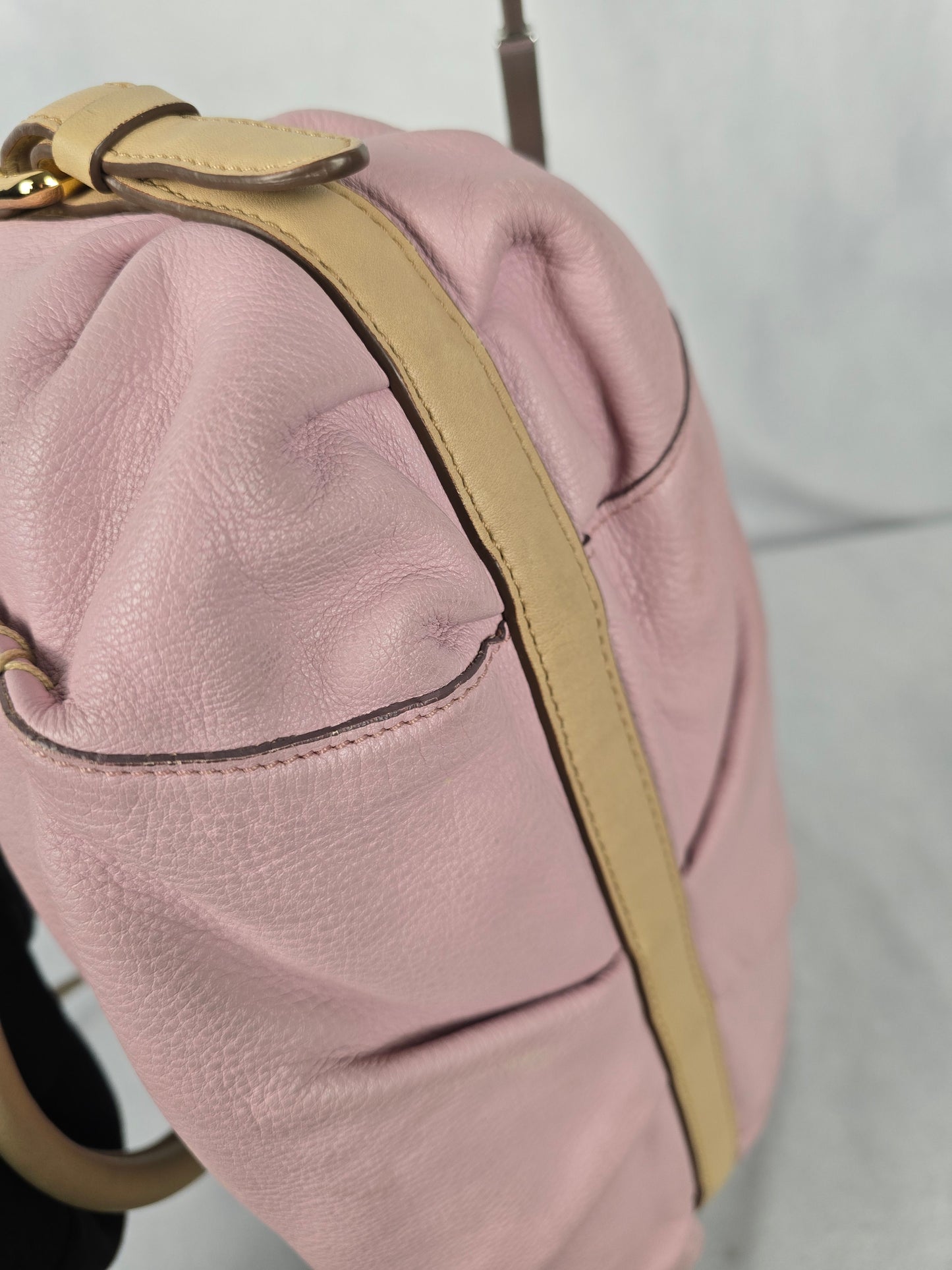 MCM Leather Pink/Beige Two-Way Bag