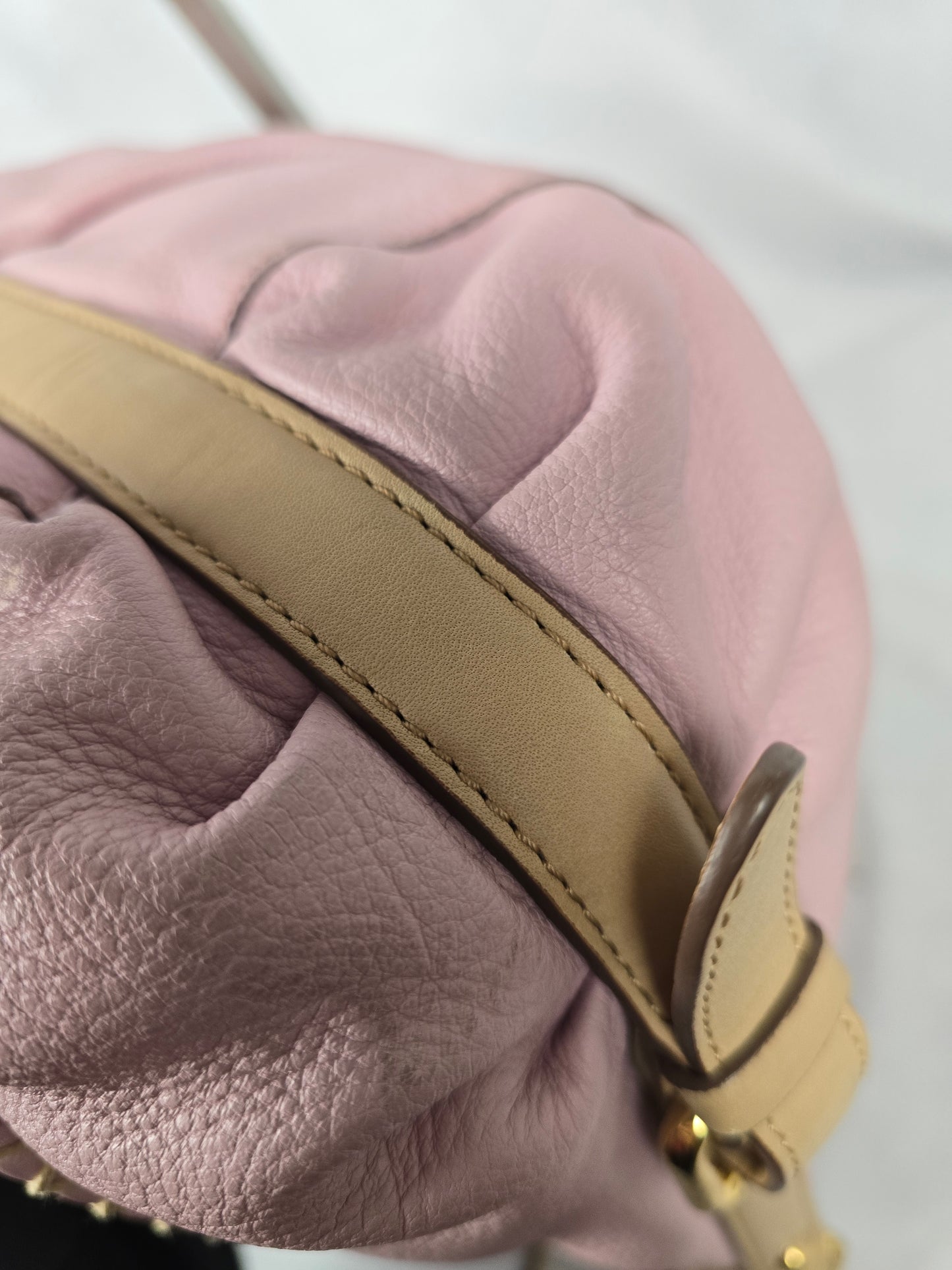 MCM Leather Pink/Beige Two-Way Bag