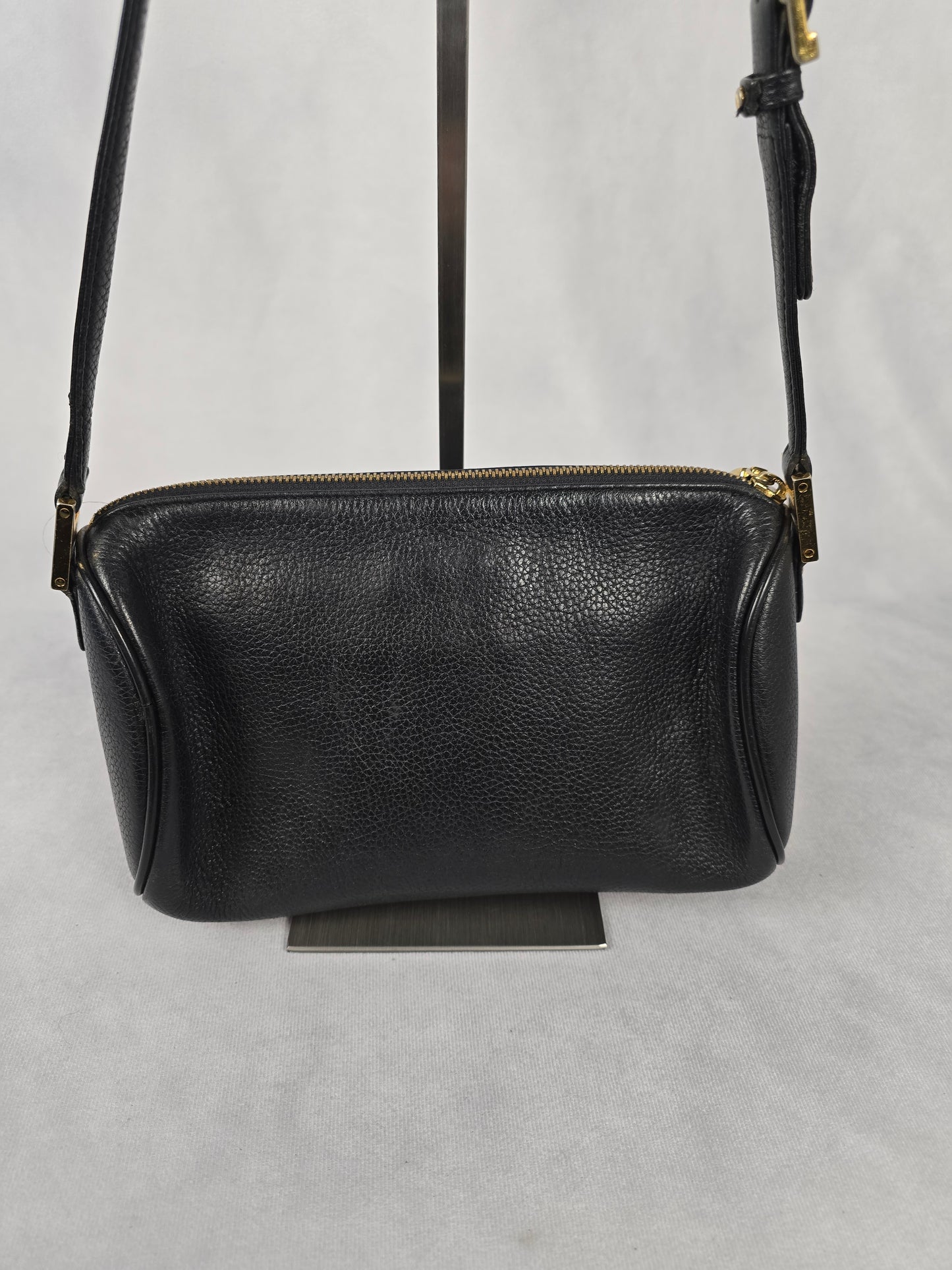 MCM Black Leather Papillion Shoulder Bag