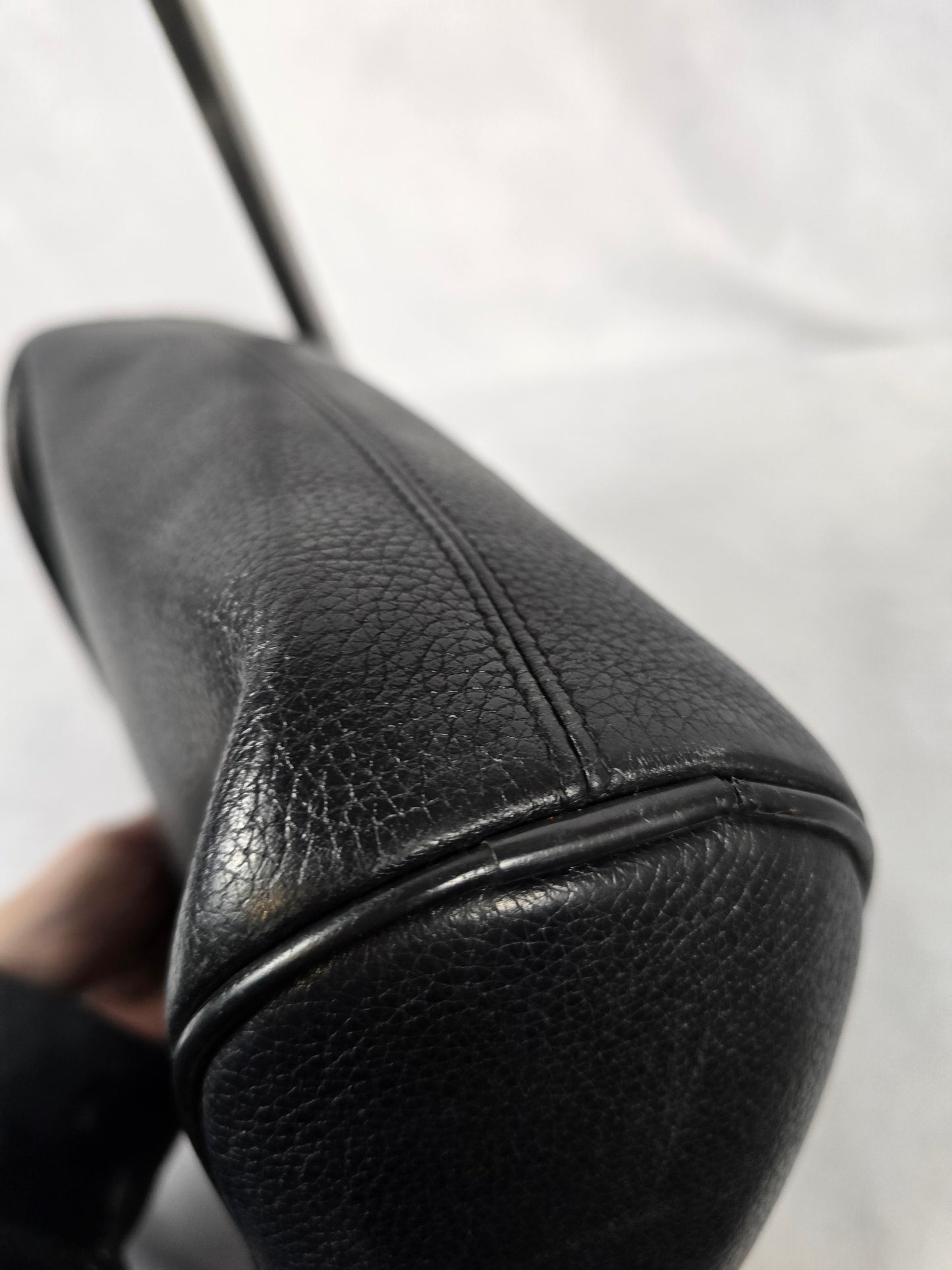 MCM Black Leather Papillion Shoulder Bag