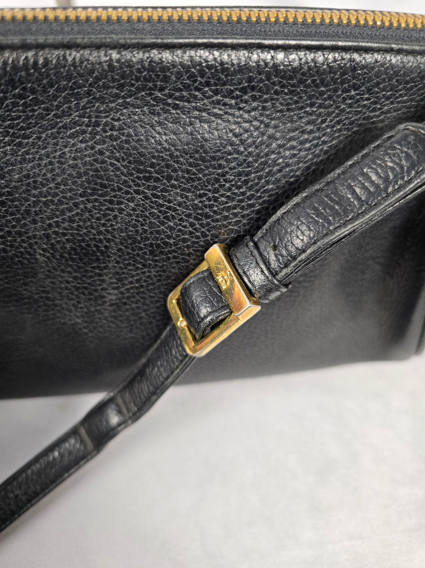 MCM Black Leather Papillion Shoulder Bag