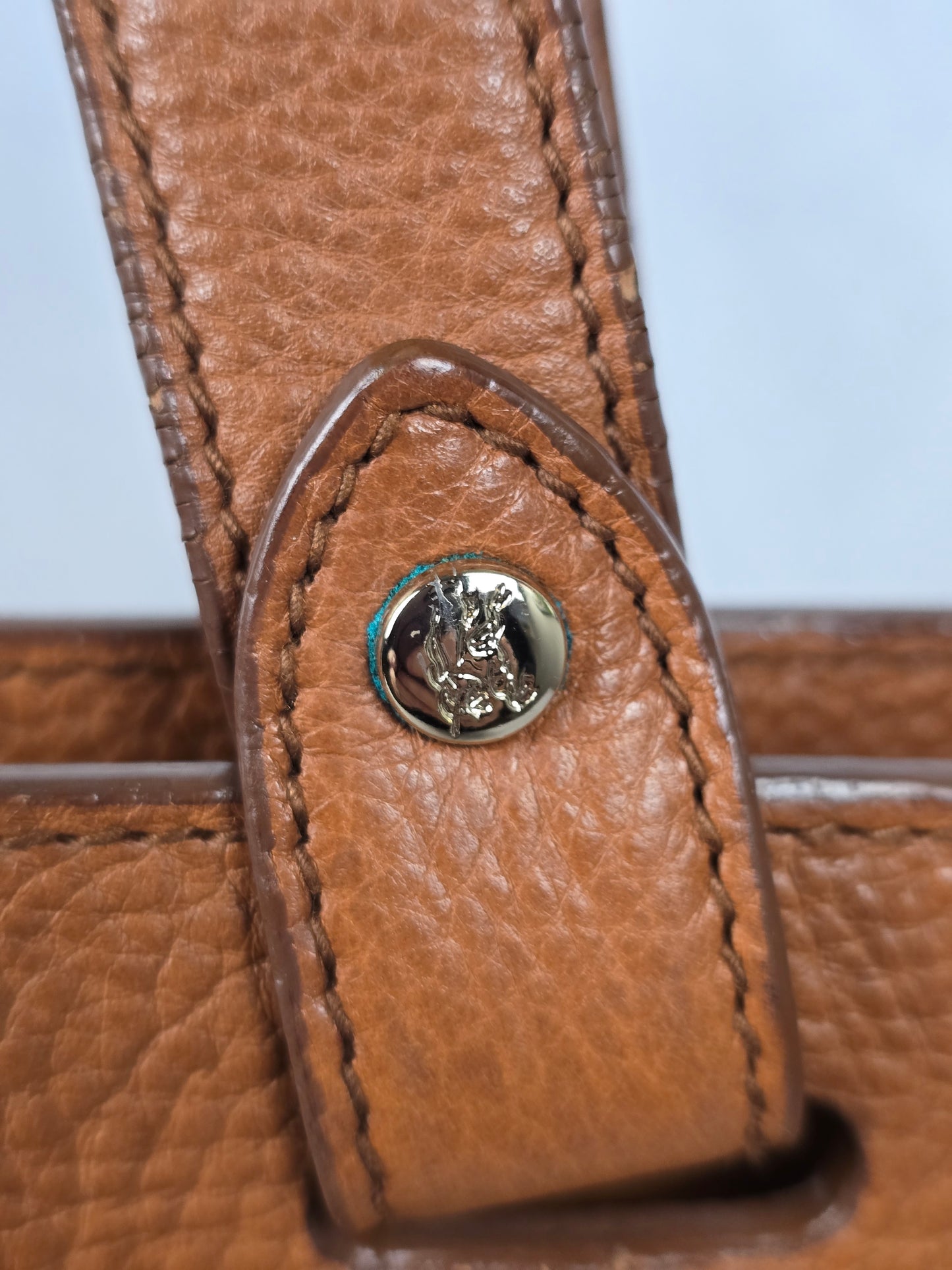 Burberry Vintage Beige and Brown Fabric and Leather Trim Tote