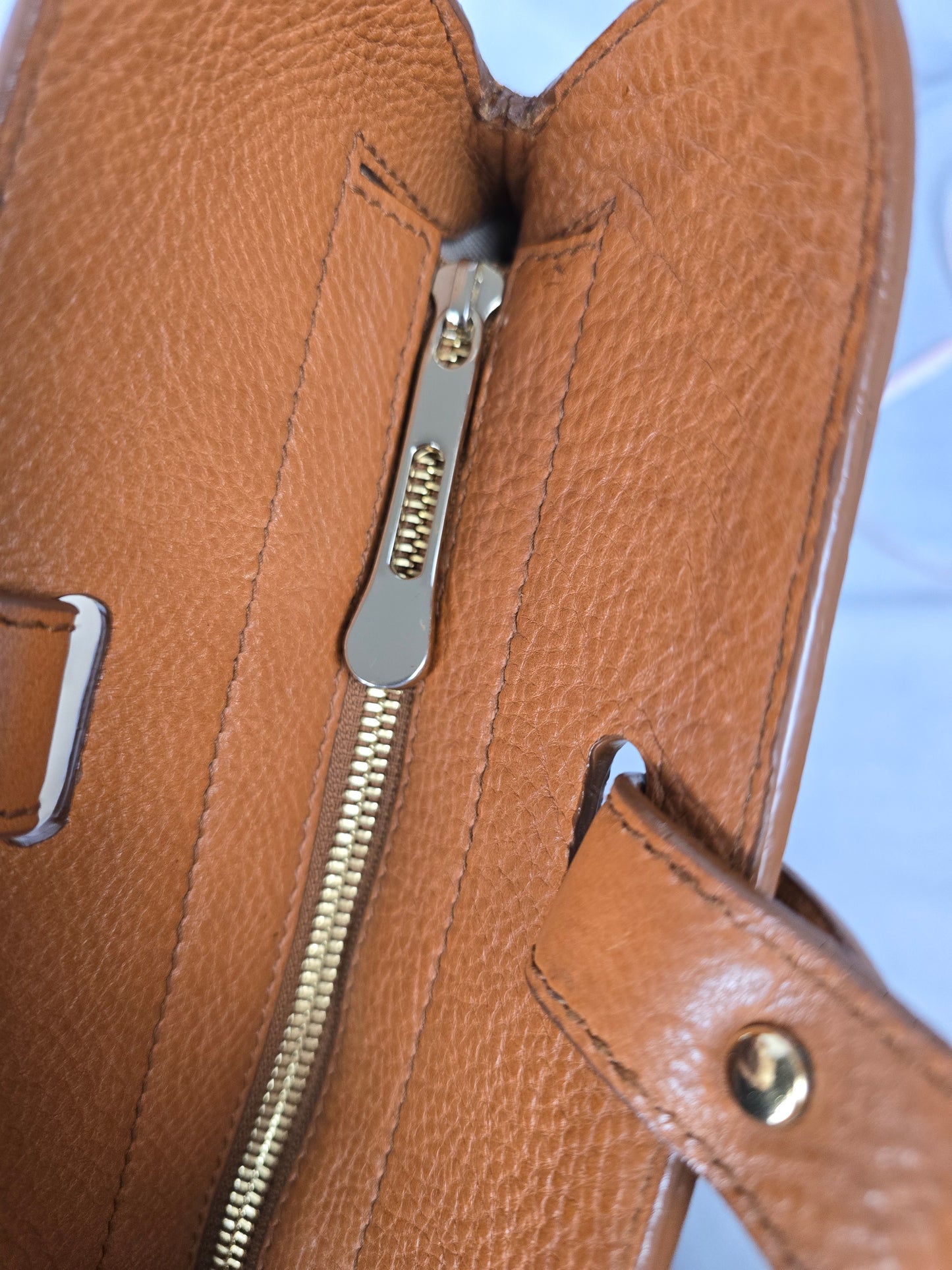 Burberry Vintage Beige and Brown Fabric and Leather Trim Tote