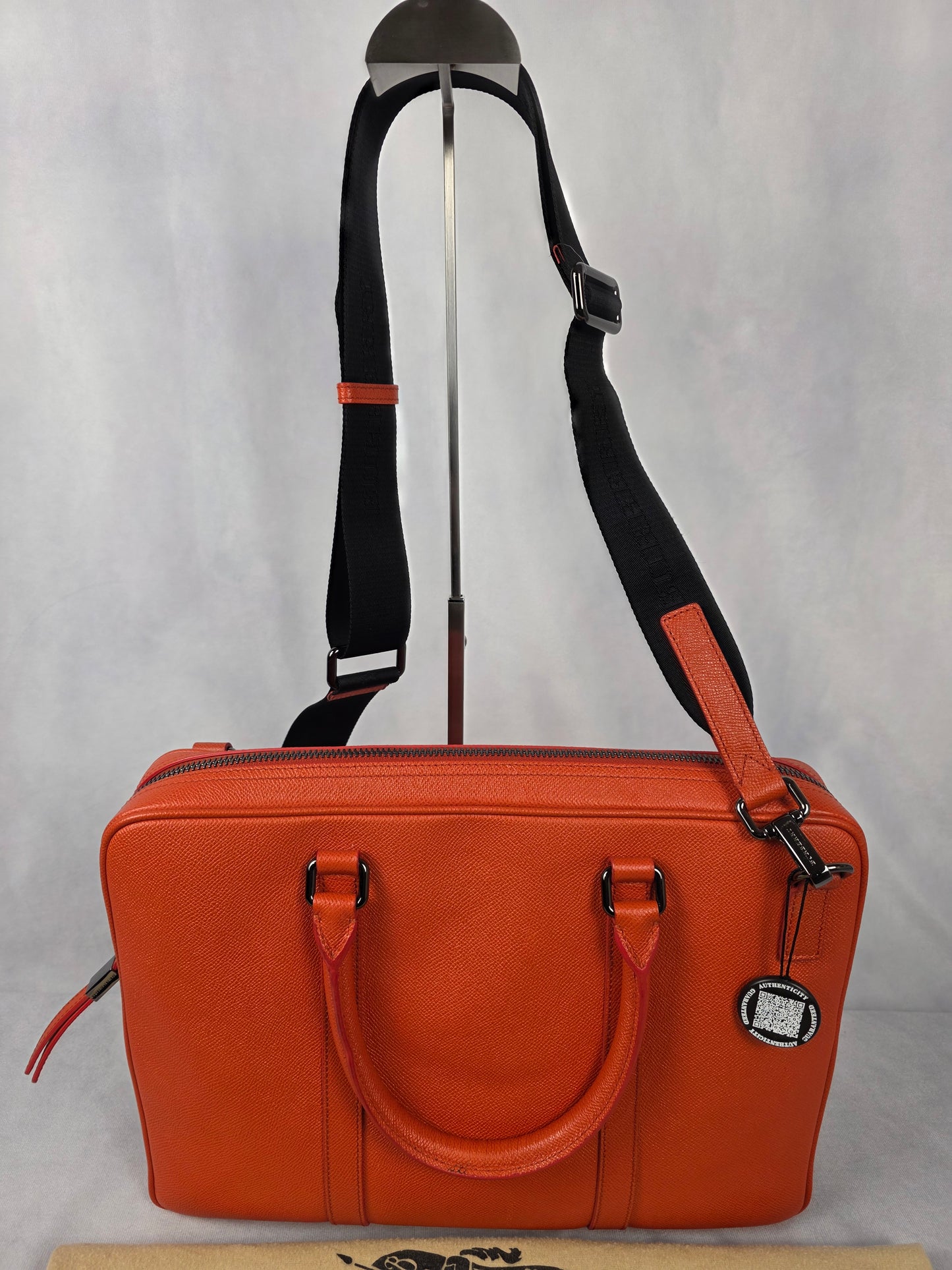Burberry Orange Newburg Briefcase