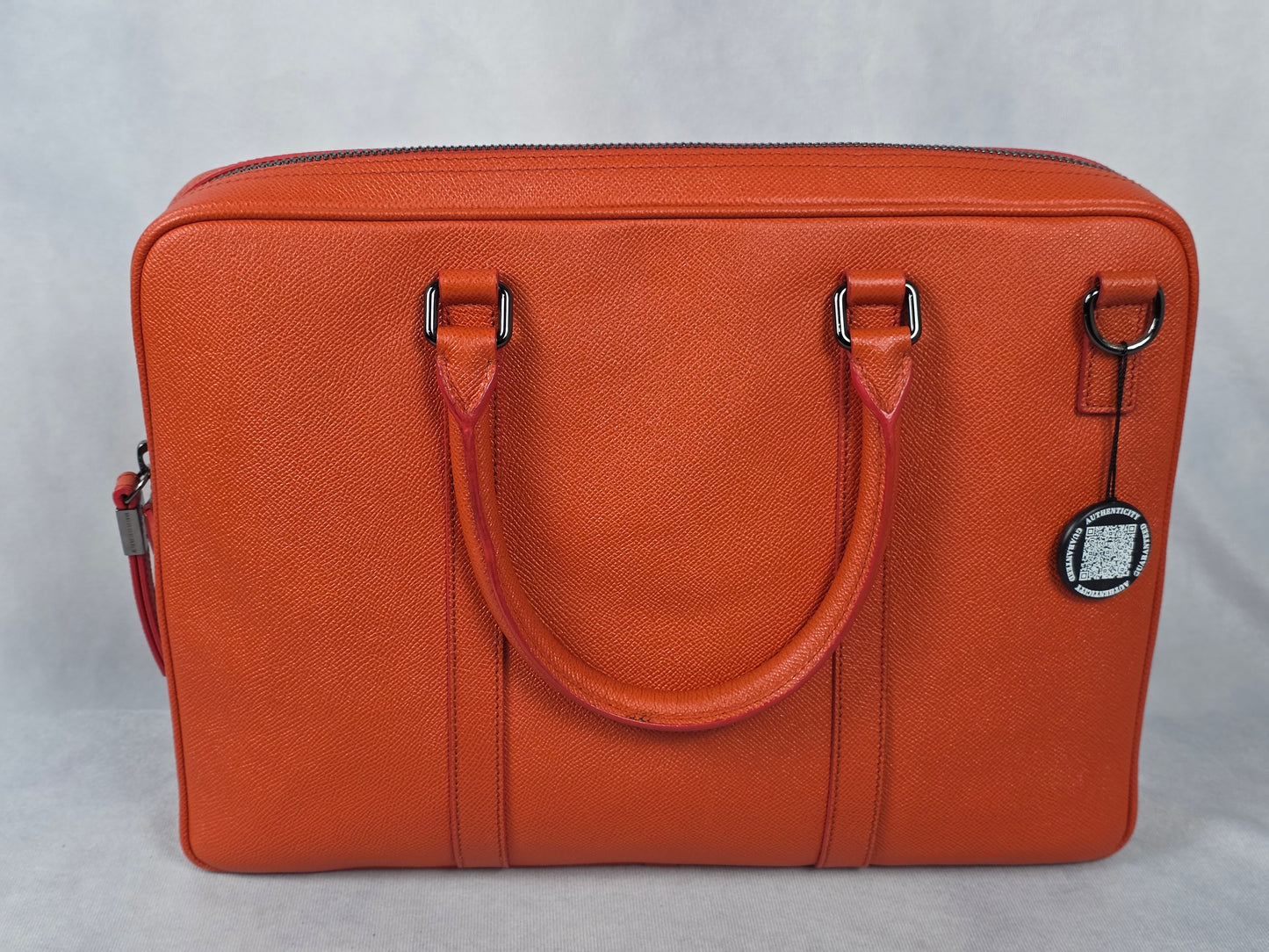 Burberry Orange Newburg Briefcase