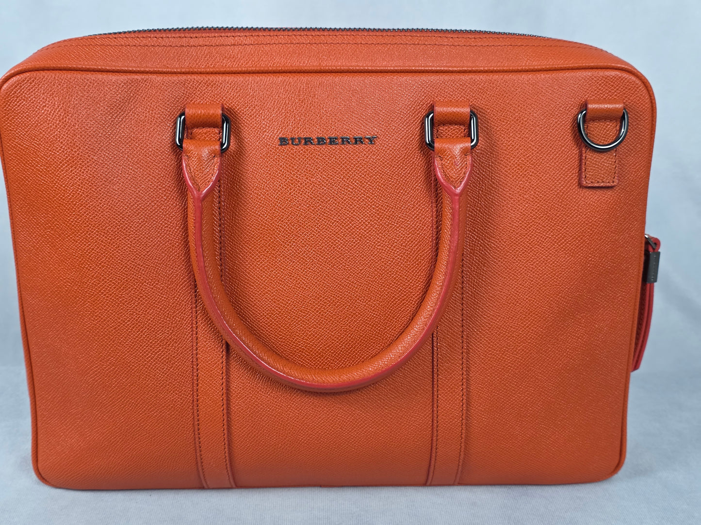 Burberry Orange Newburg Briefcase