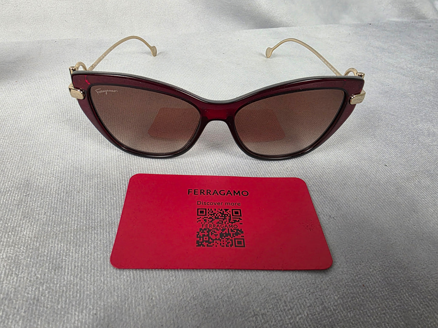 Ferragamo Brown Cat Eye Sunglasses