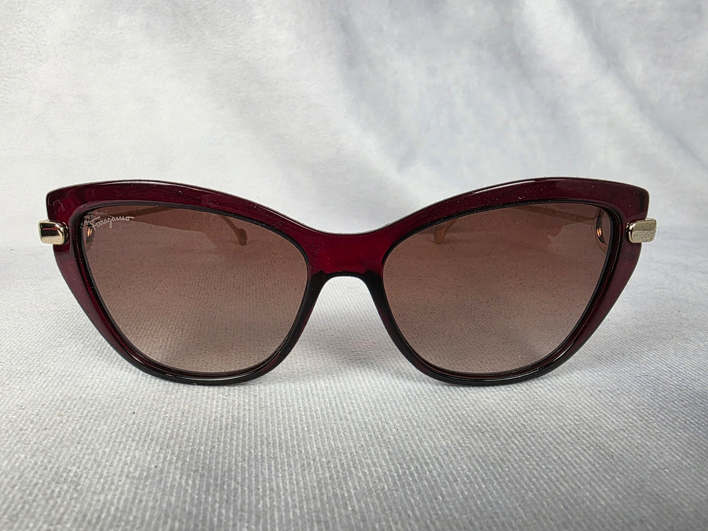 Ferragamo Brown Cat Eye Sunglasses