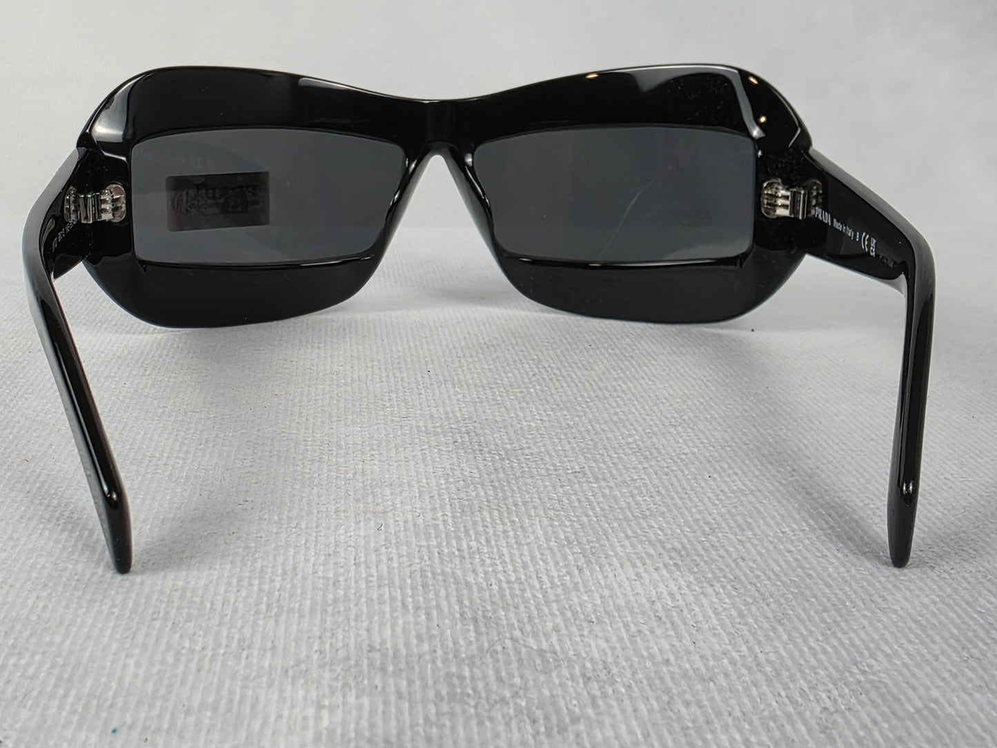 Prada SPR 30Y Unisex Wrap-Around Style Black/Grey Sunglasses