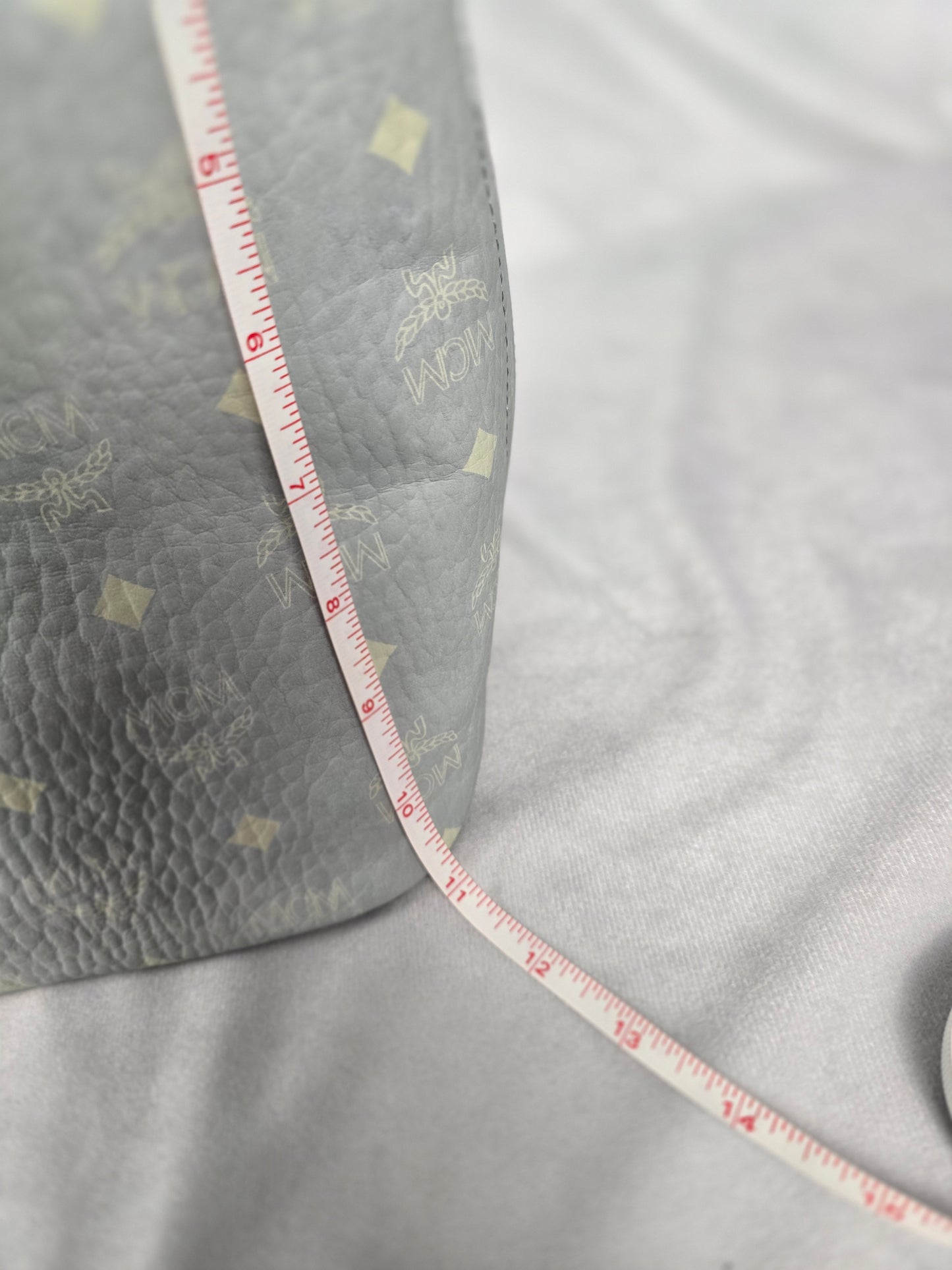 MCM Aren Light Gray Visetos Shopper Tote - NWT