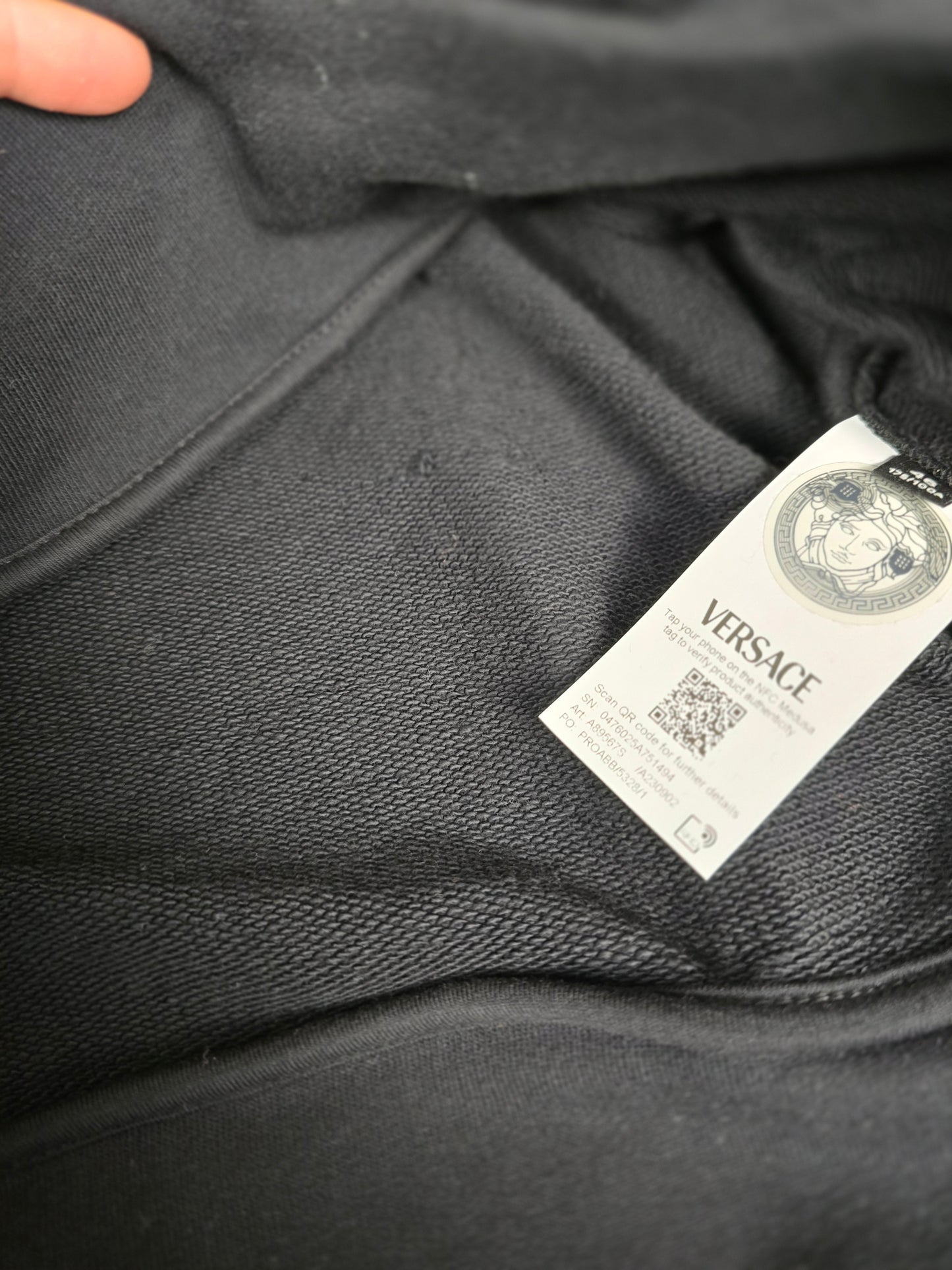 Versace Black Embroidered Medusa Crew Neck Sweatshirt - NWT