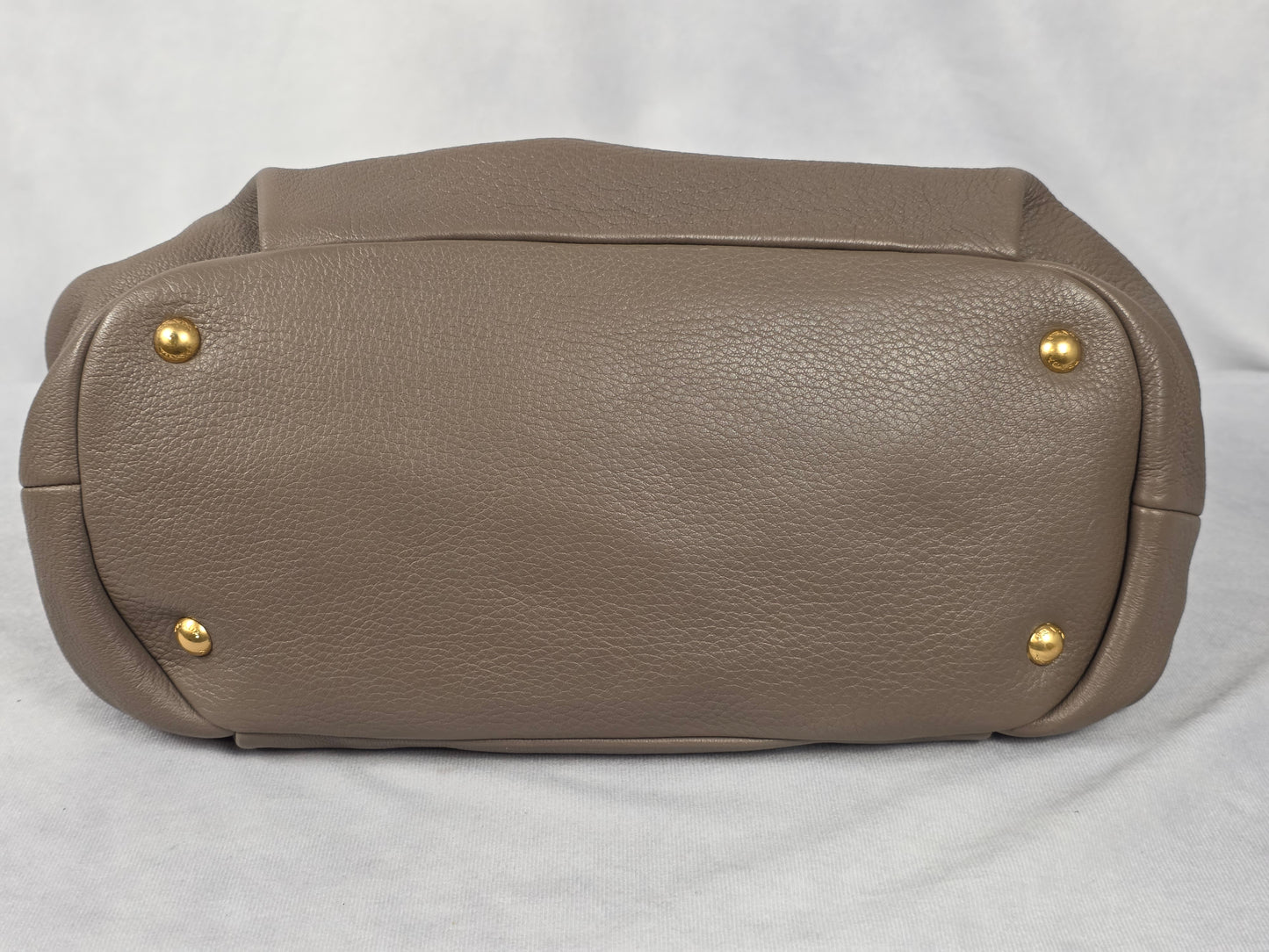 Prada Large Argilla (Taupe) Cervo Leather Tote