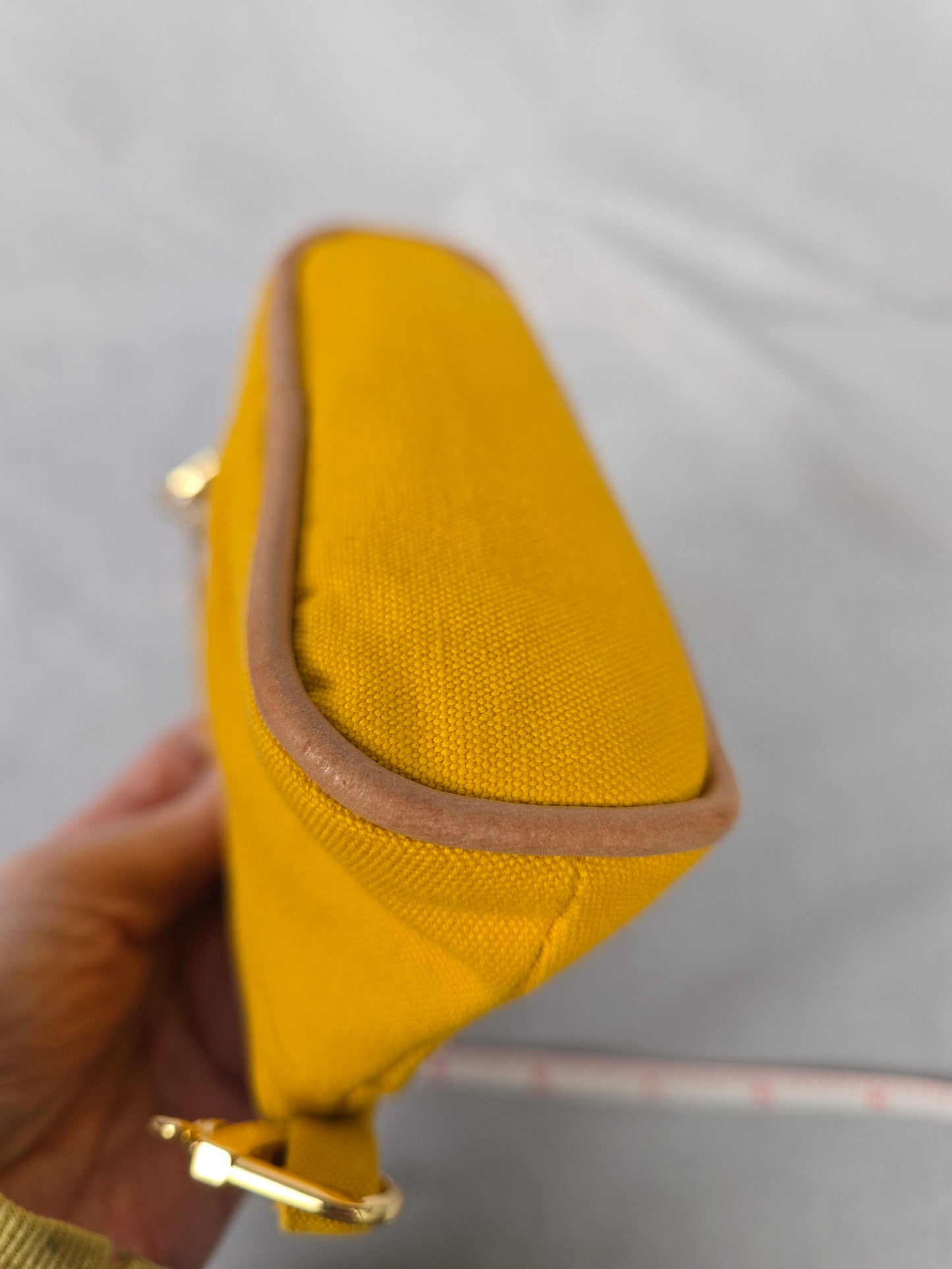 Hermes Bolide Small Mustard Yellow Pouch