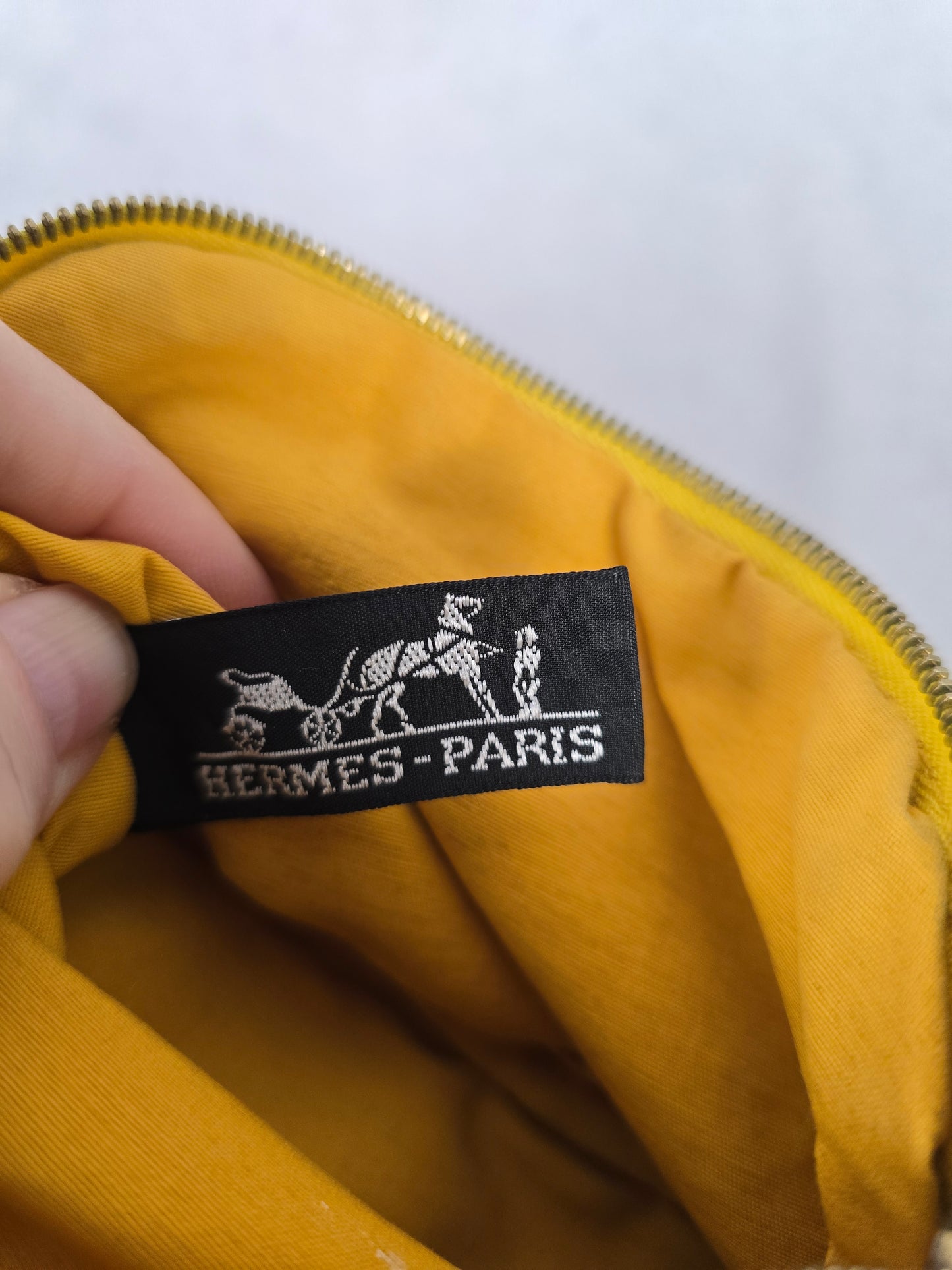 Hermes Bolide Small Mustard Yellow Pouch