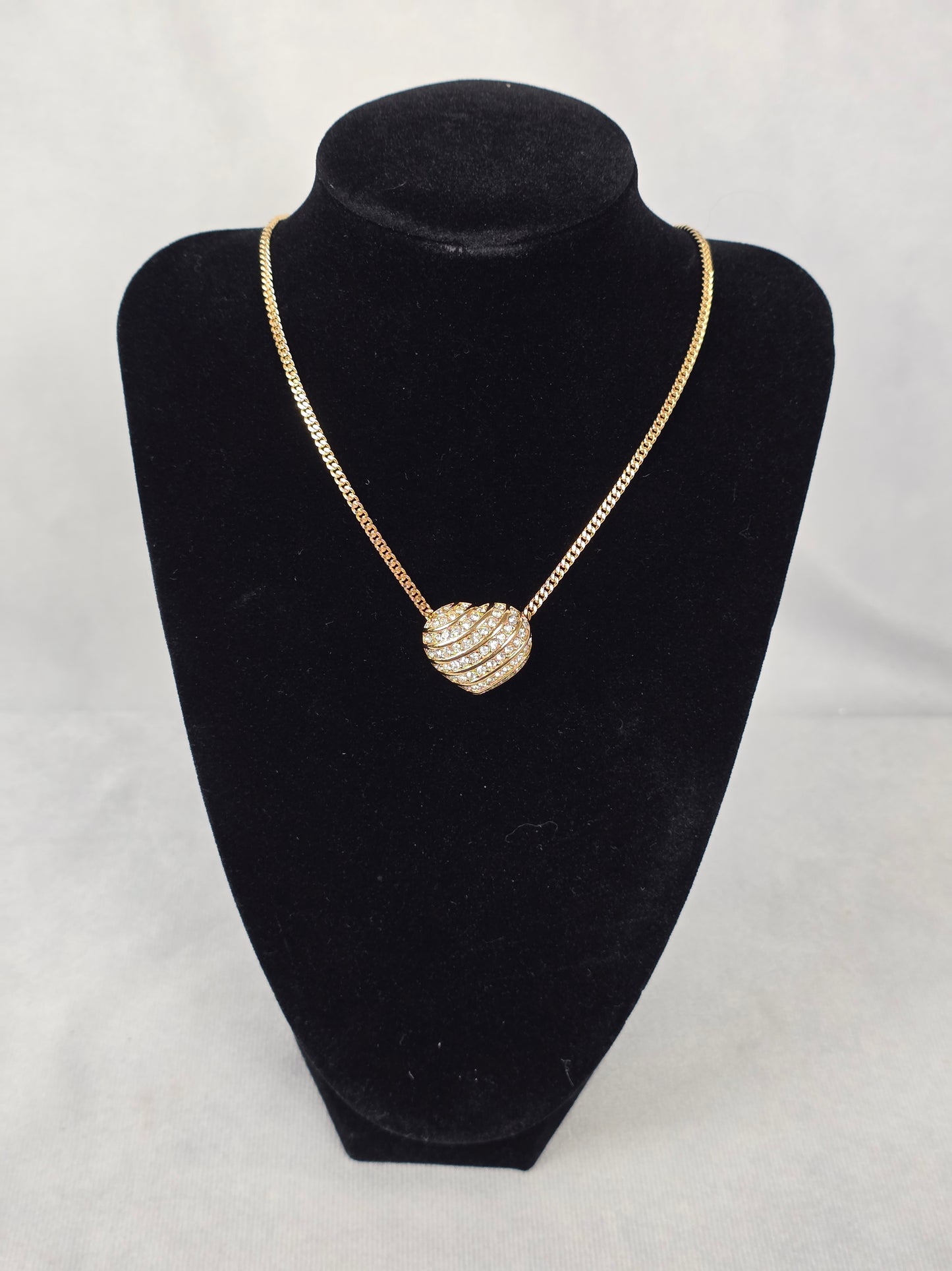 Swarovski Crystal Heart 16" Gold Necklace
