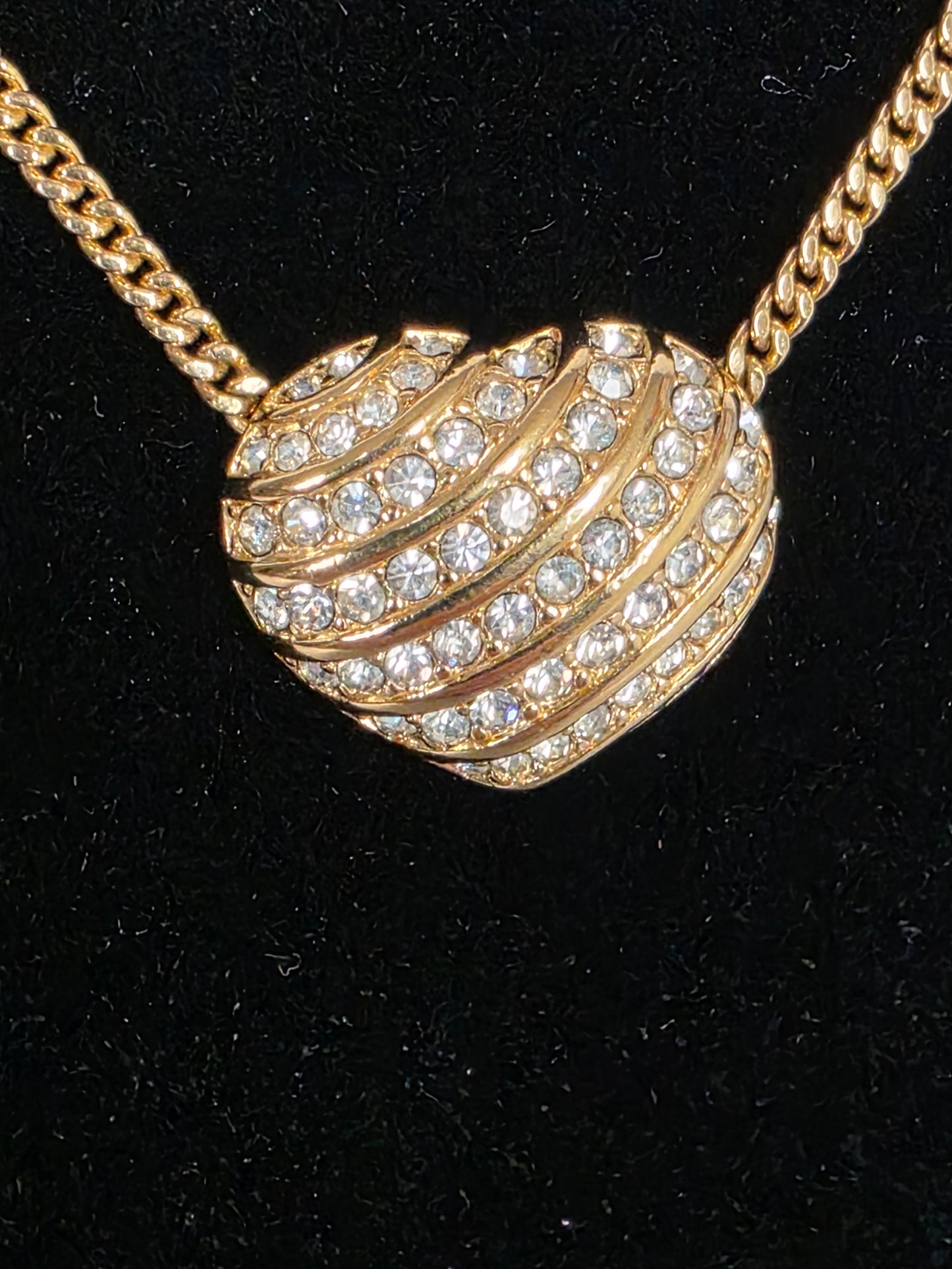Swarovski Crystal Heart 16" Gold Necklace