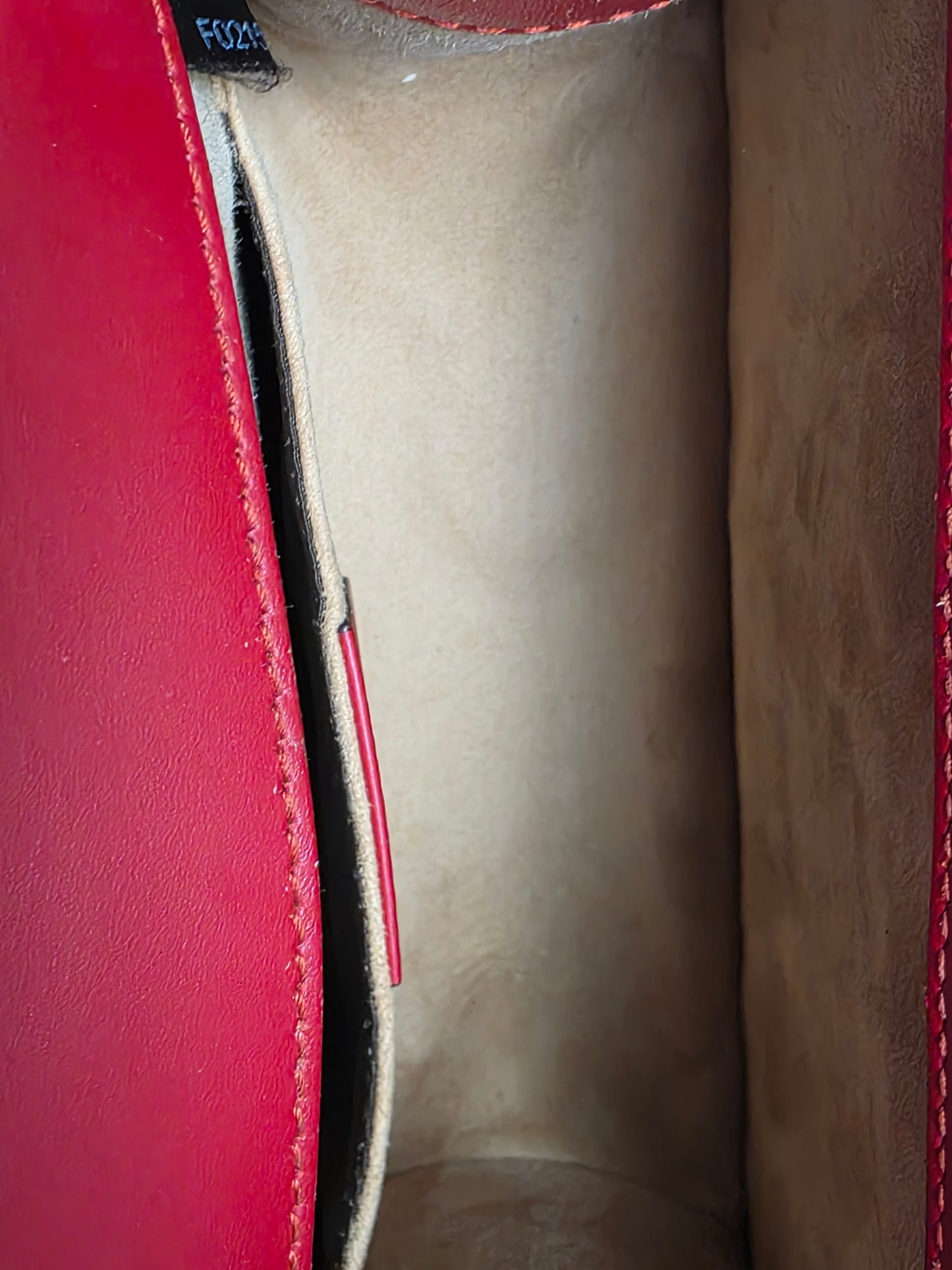 Gucci Red Leather Mini Sylvie Top Handle Bag, Featuring Two Straps