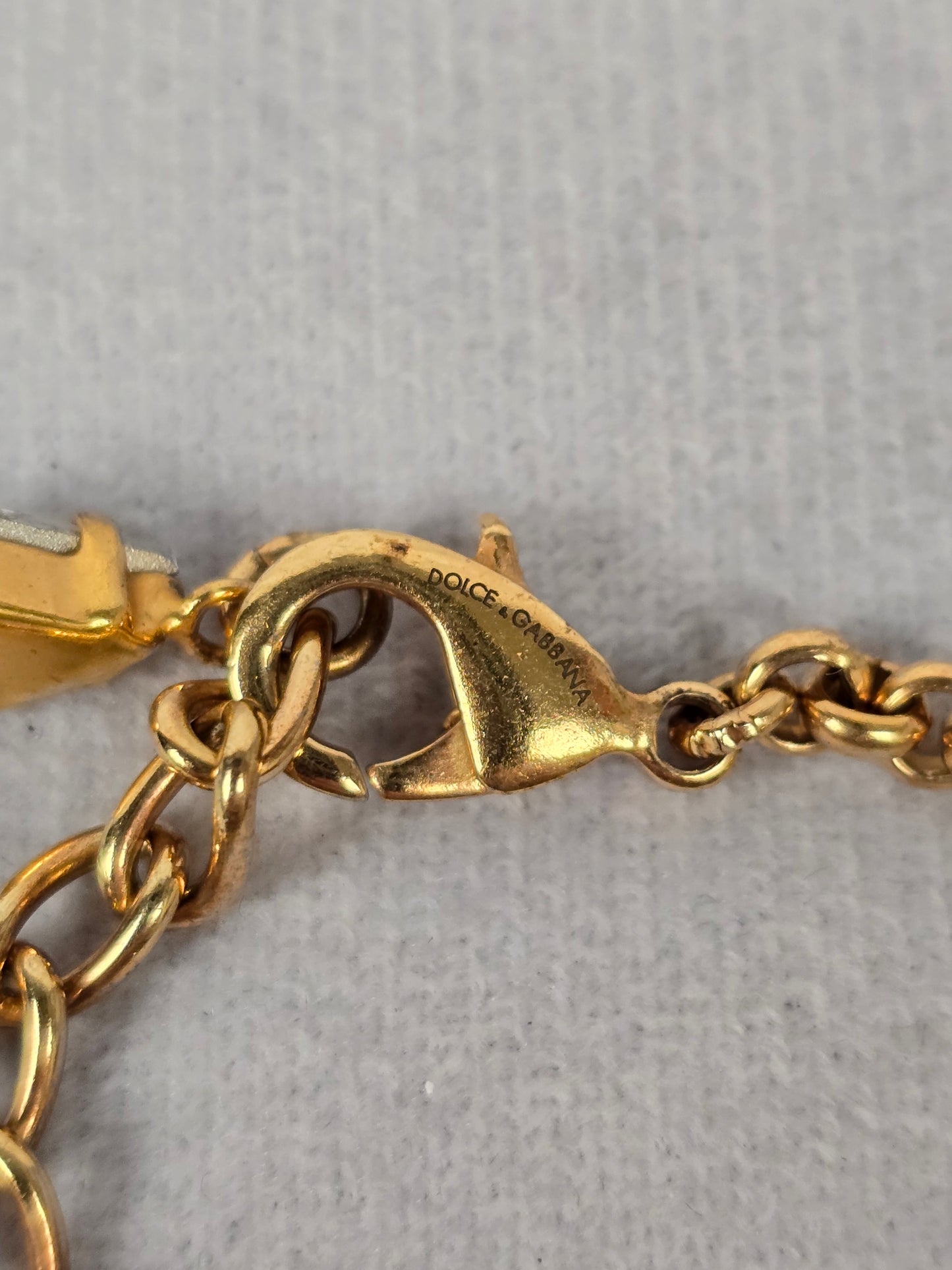 Dolce & Gabbana Rose and Heart Logo Charm Bracelet