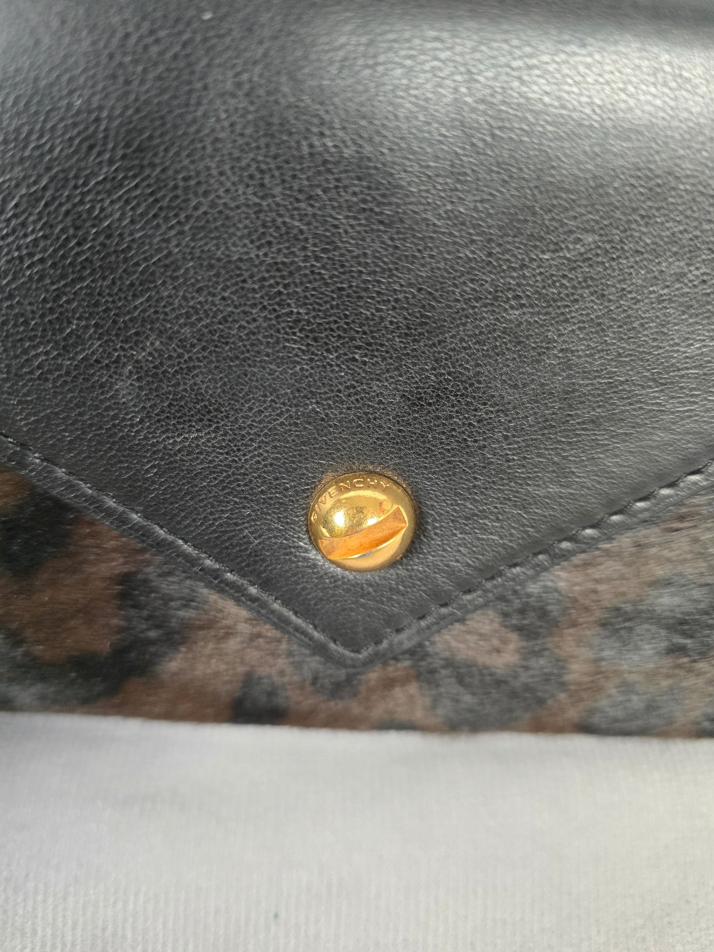 Givenchy Antigona Leopard Calf Hair and Leather Wallet