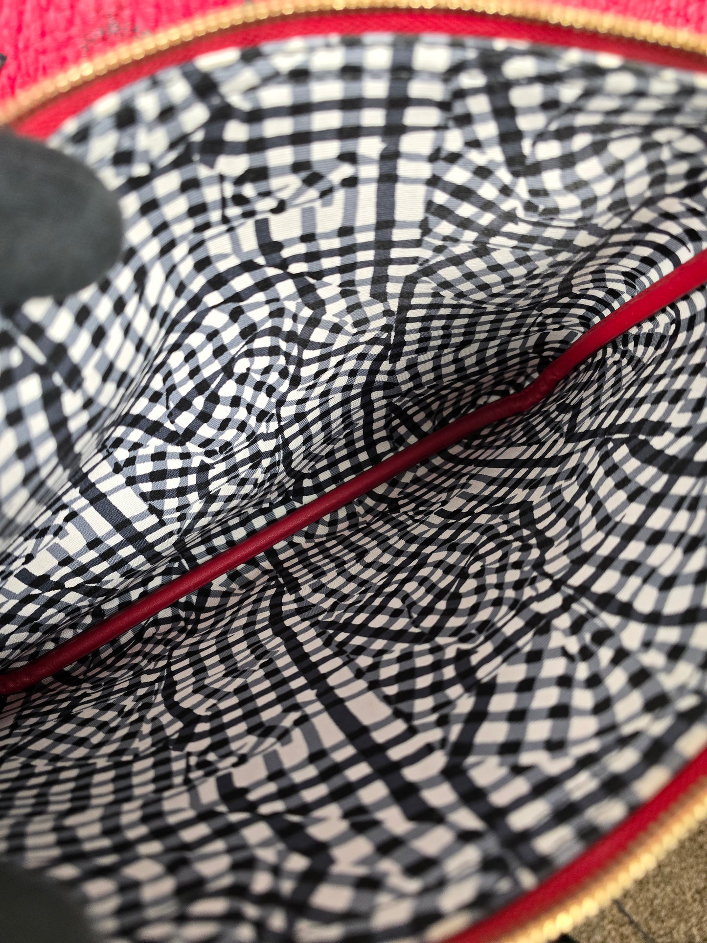 MCM Red Liz Medium Tote with Matching Small Purse