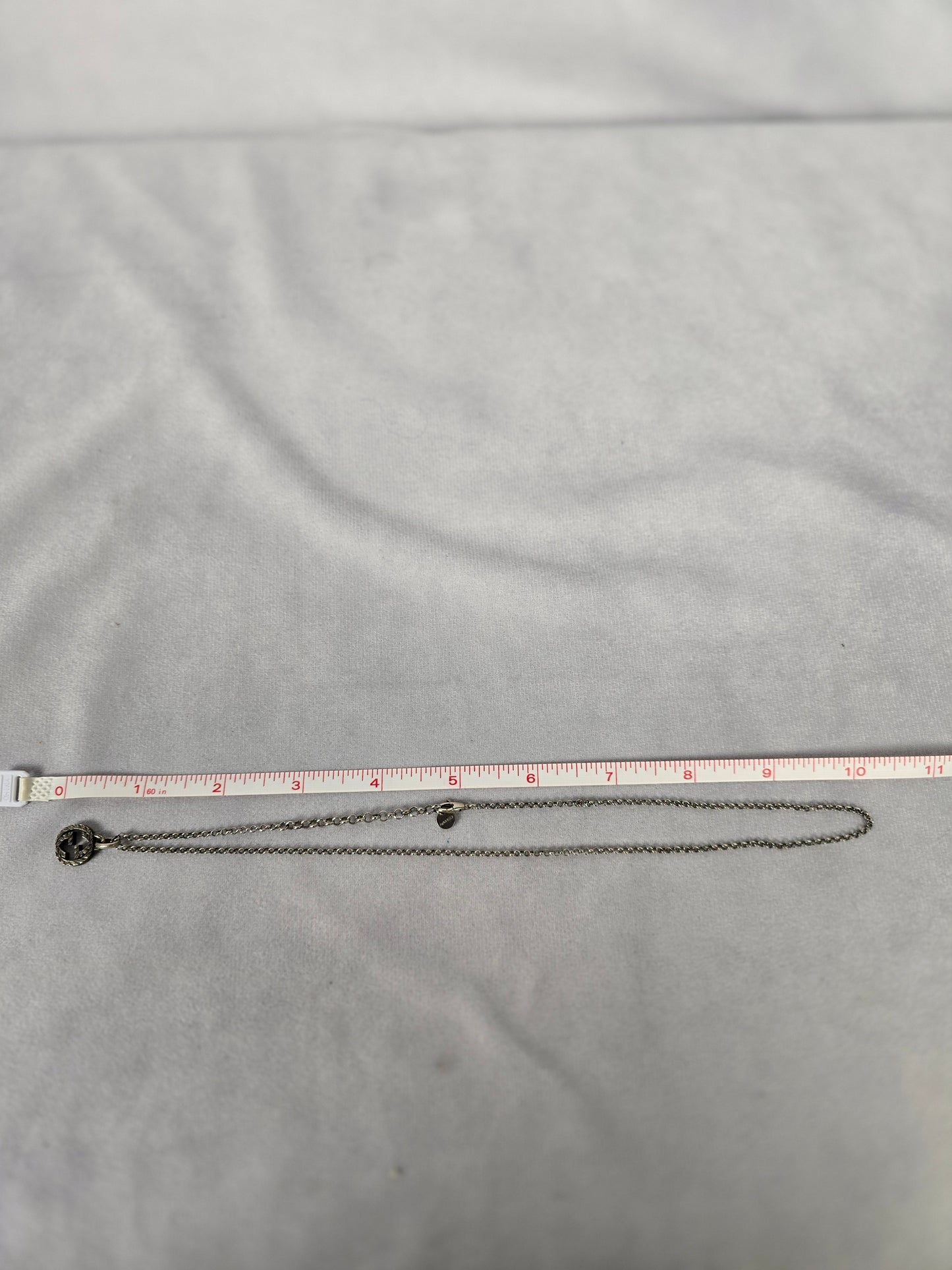 Gucci G Logo Design Sterling Silver Necklace