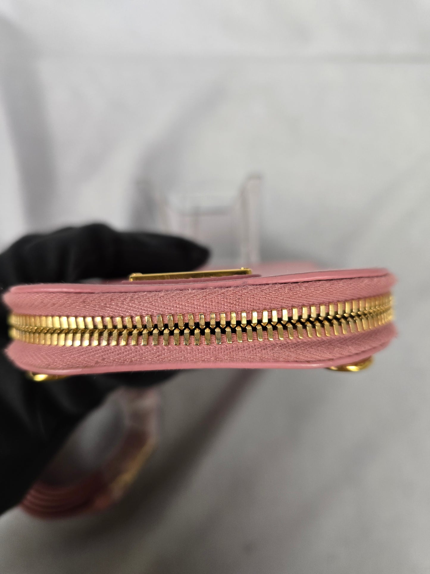 Prada Mini Saffiano Crossbody Phone Pouch in Pink