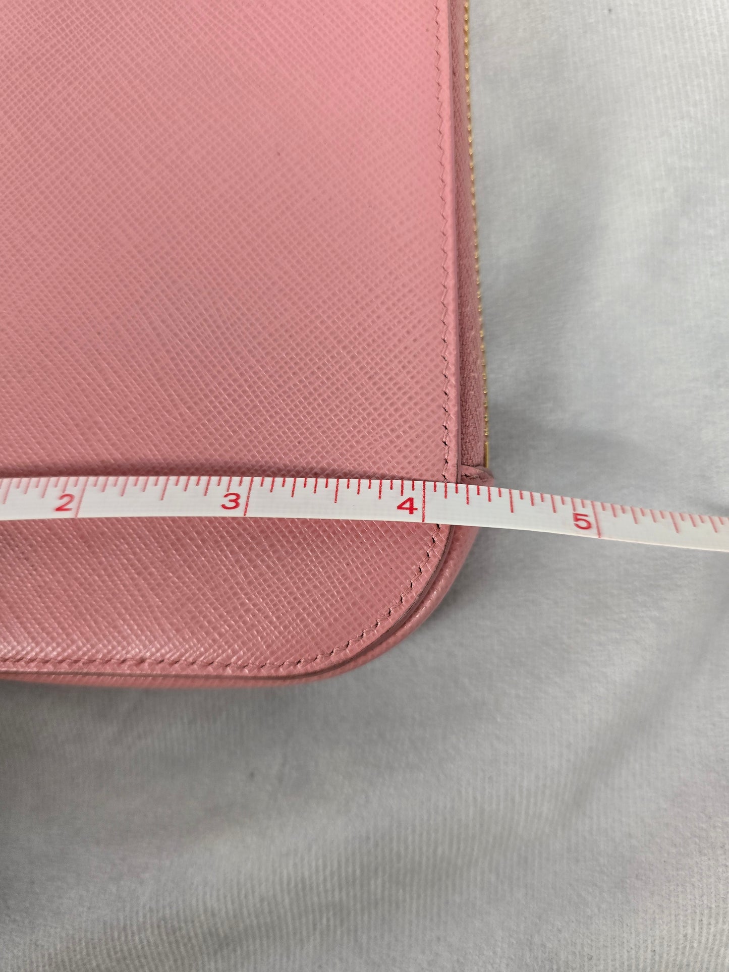 Prada Mini Saffiano Crossbody Phone Pouch in Pink