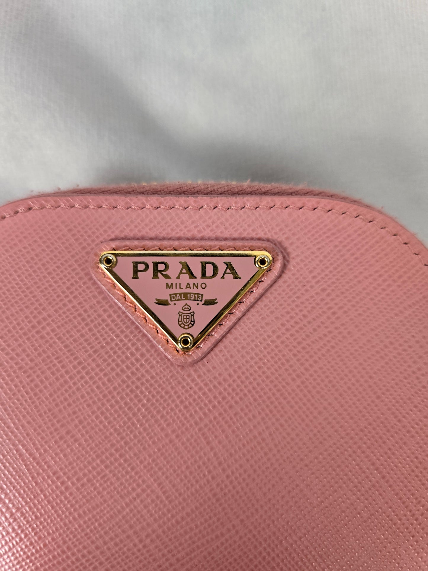 Prada Mini Saffiano Crossbody Phone Pouch in Pink