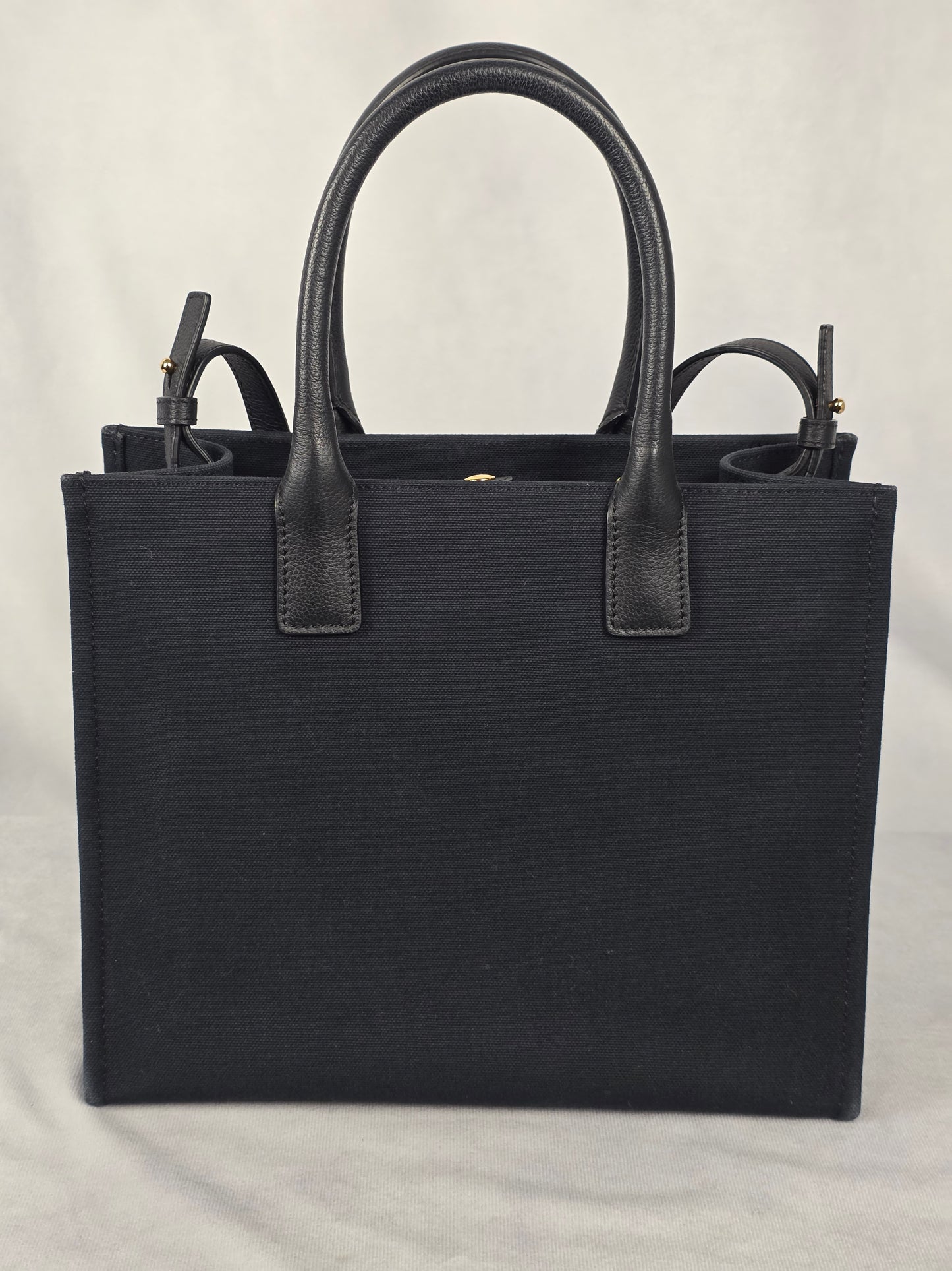 Versace La Medusa Small Black Canvas Tote