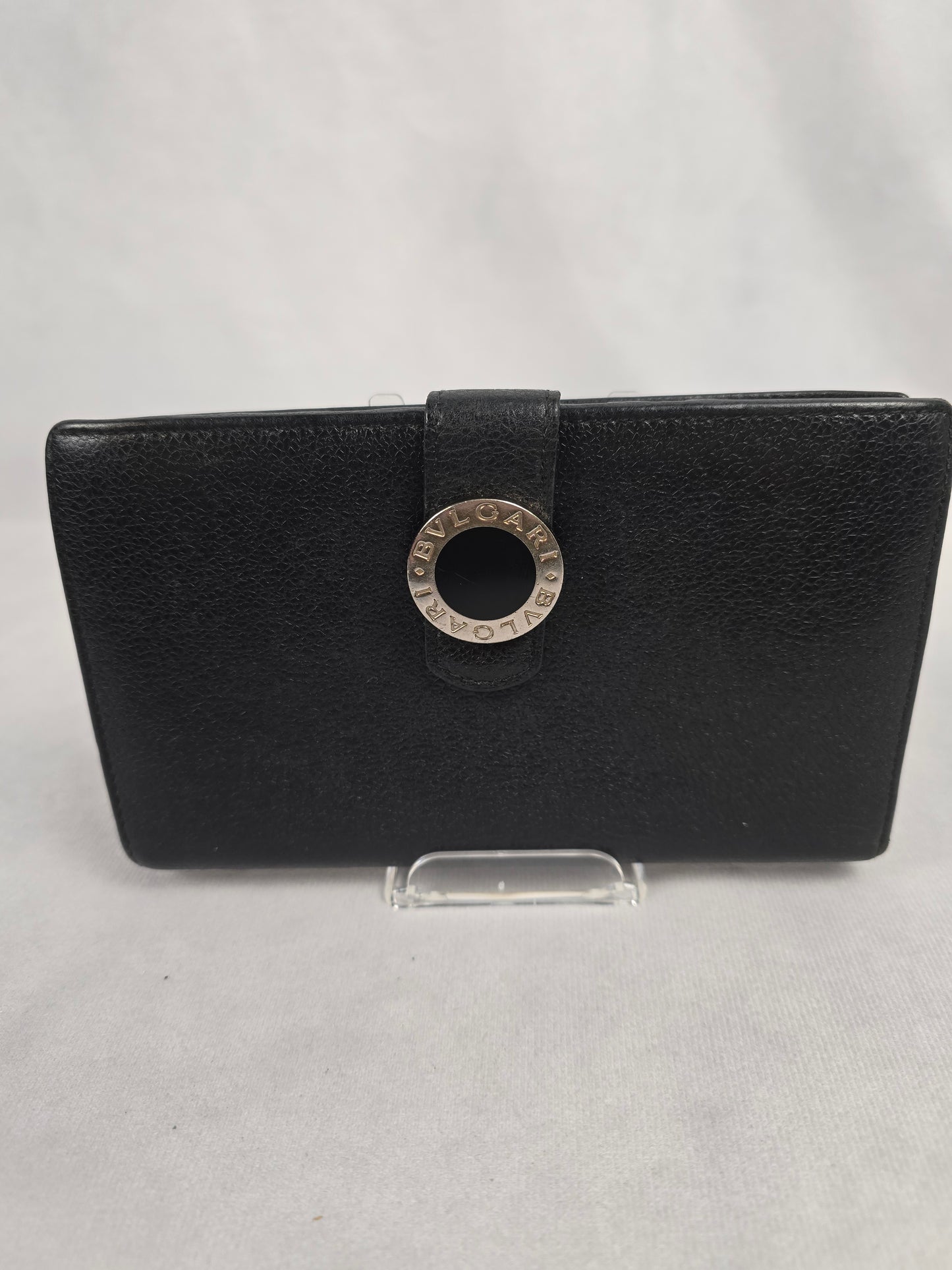 Bvlgari Black Continental Leather Wallet
