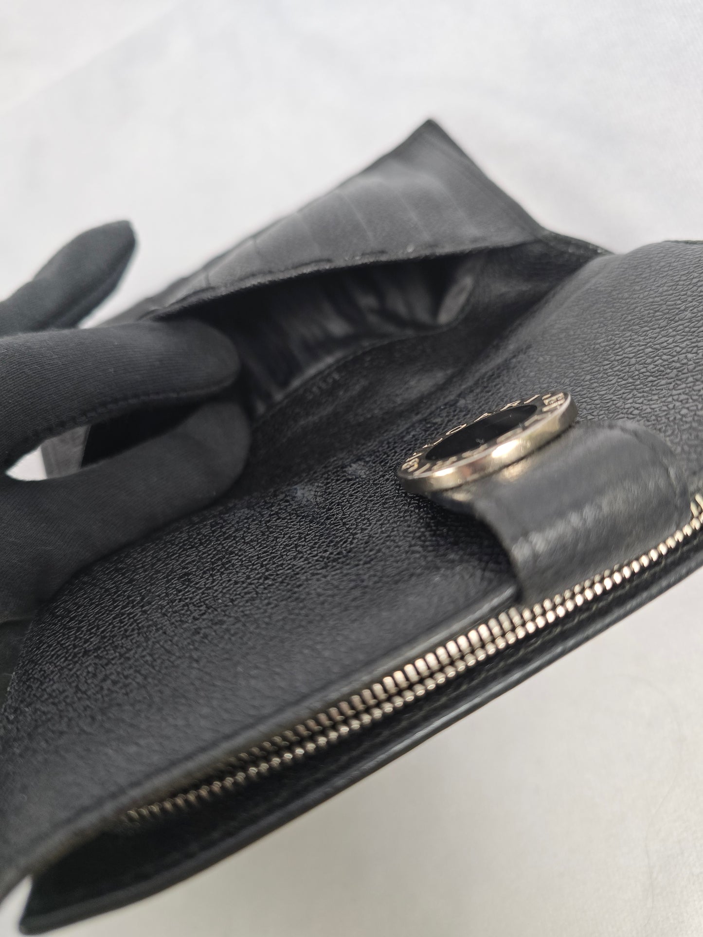 Bvlgari Black Continental Leather Wallet